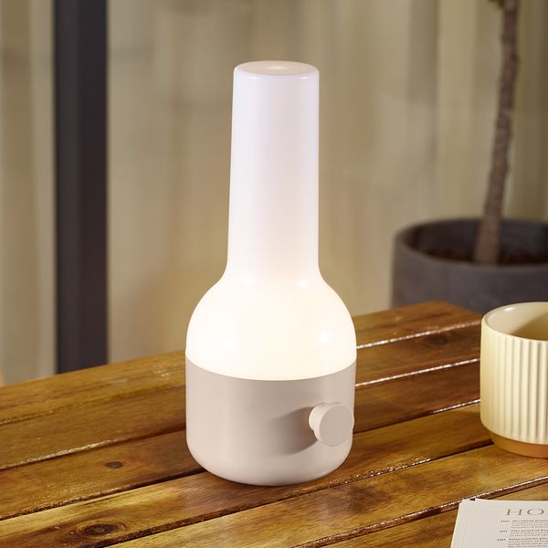 Isaline Portable Pöytävalaisin Dim. IP44 Beige - Lindby - Terassi - Moderni - Muovi — Lindby