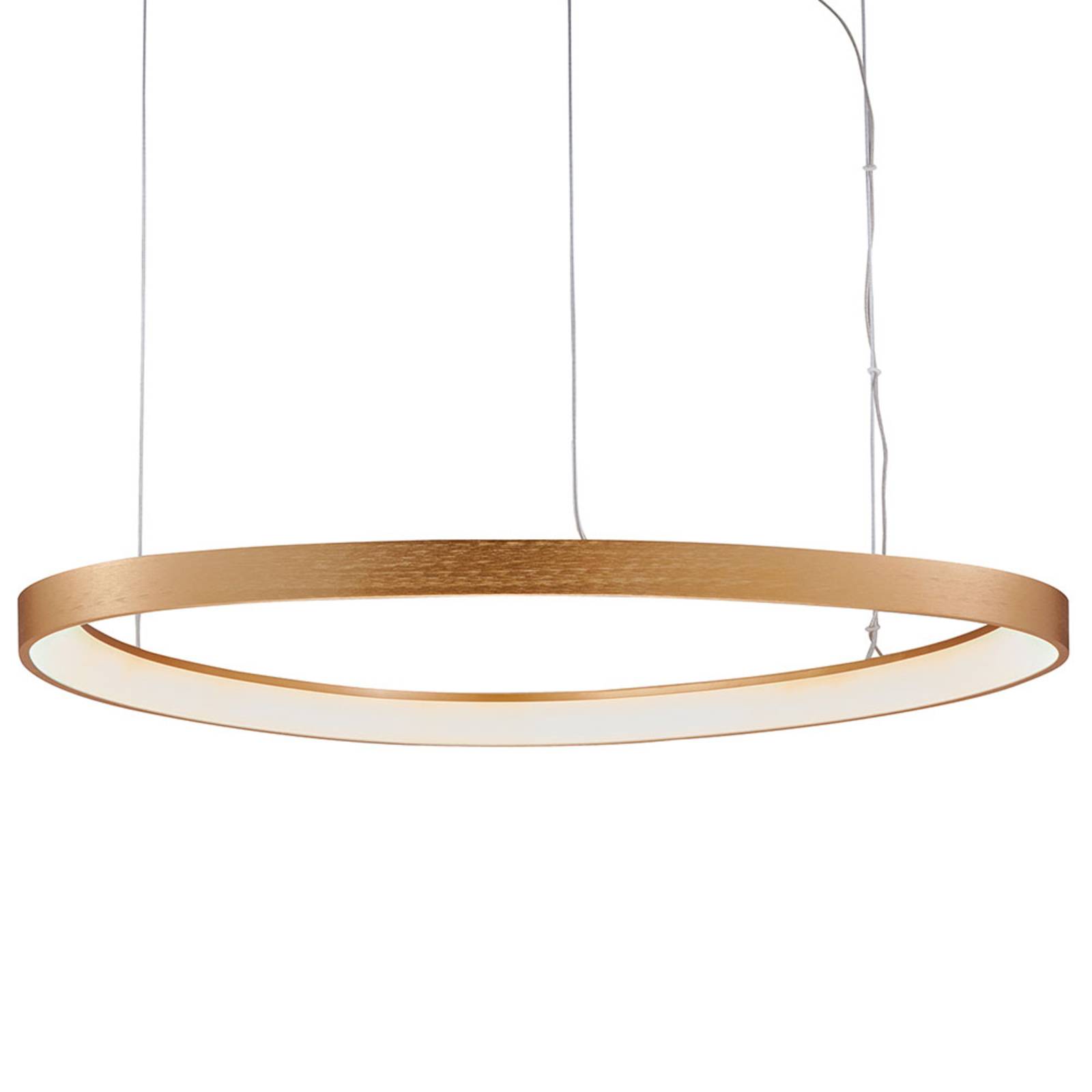 LED-Hängeleuchte Loop, gold, Ø 80 cm