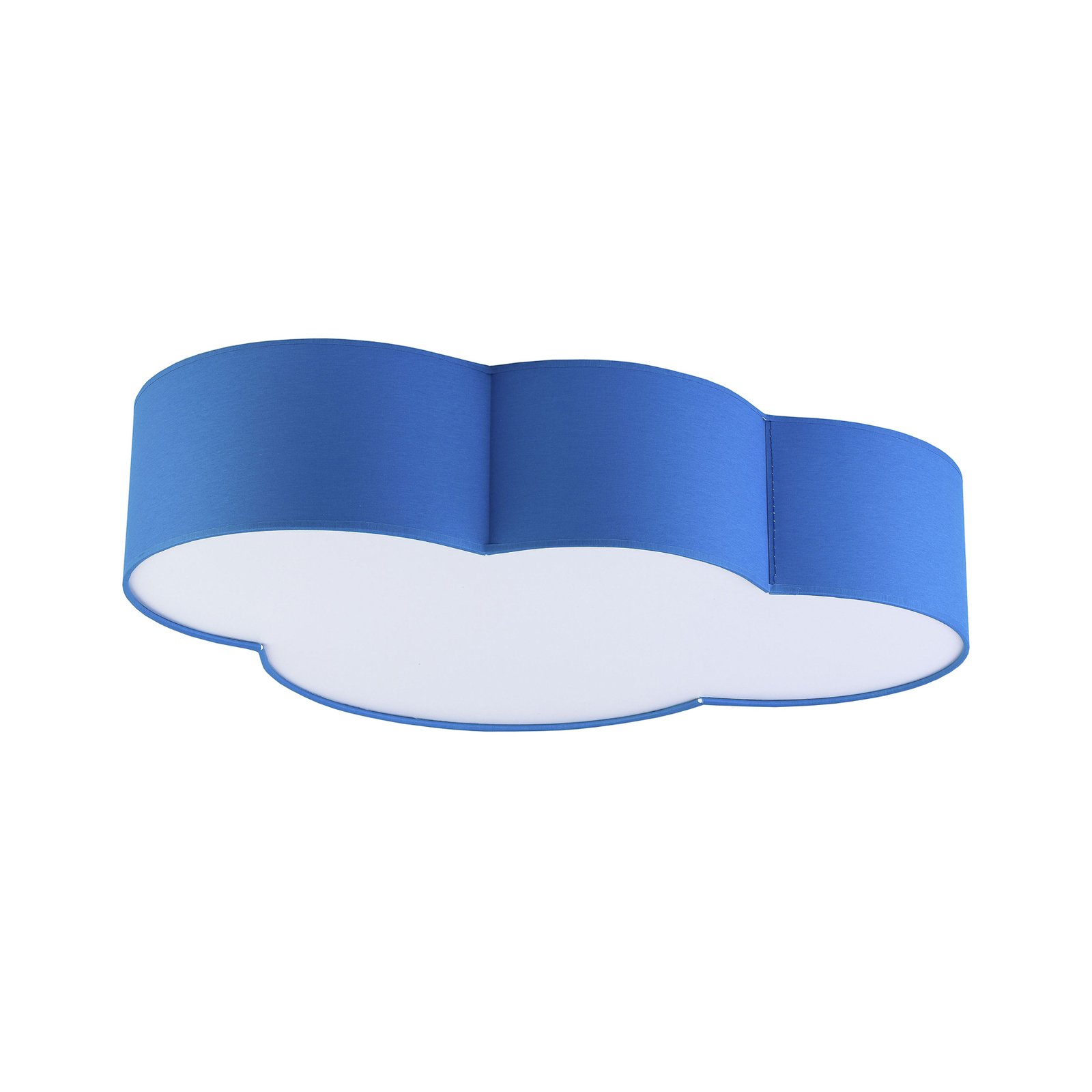Plafoniera Cloud, tessuto, 62 x 45 cm, blu