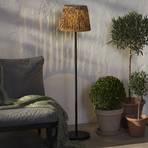 LED floor lamp Cesta 127cm brown/black plastic/metal