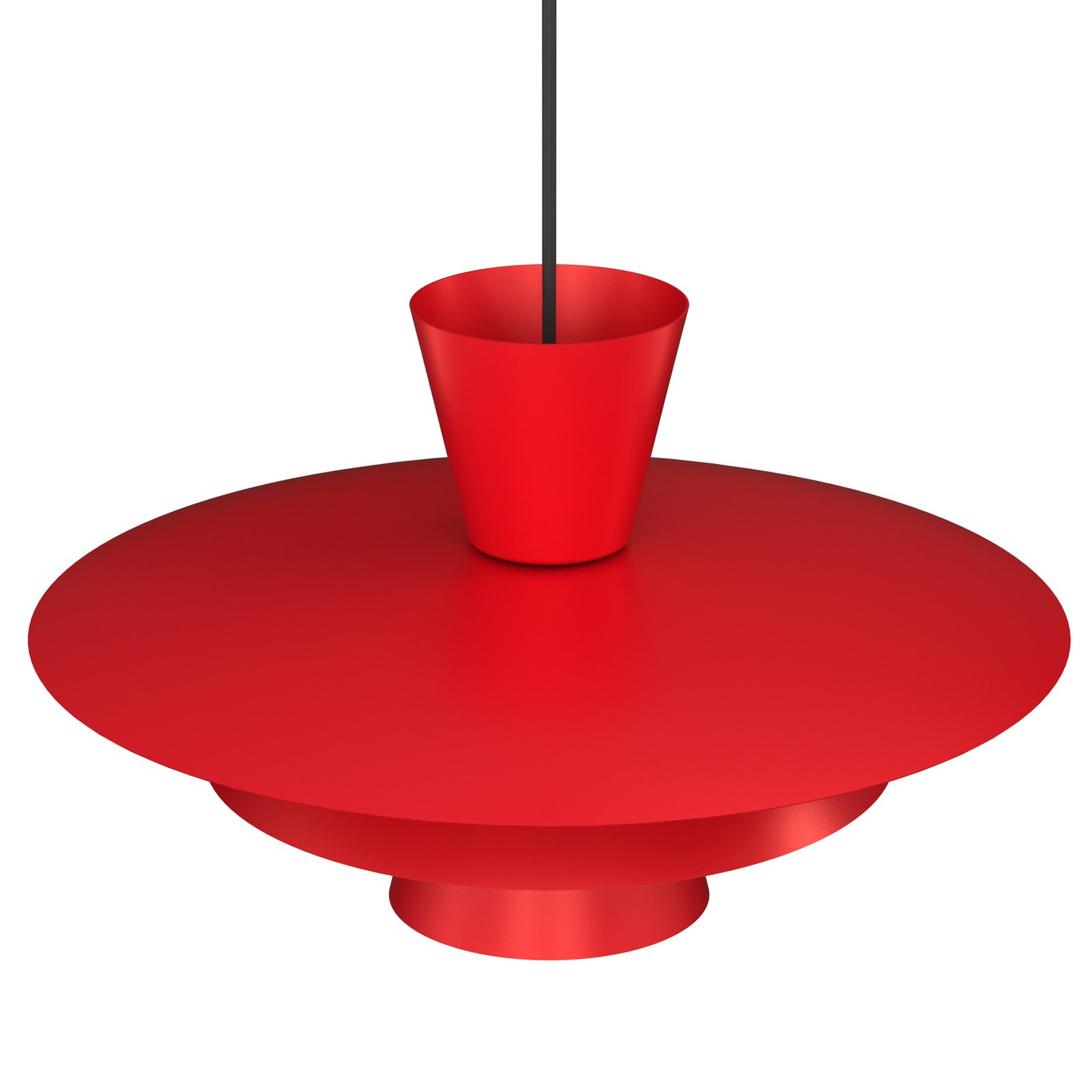 Hängeleuchte Plato, rot, Metall, Ø 38 cm, E27