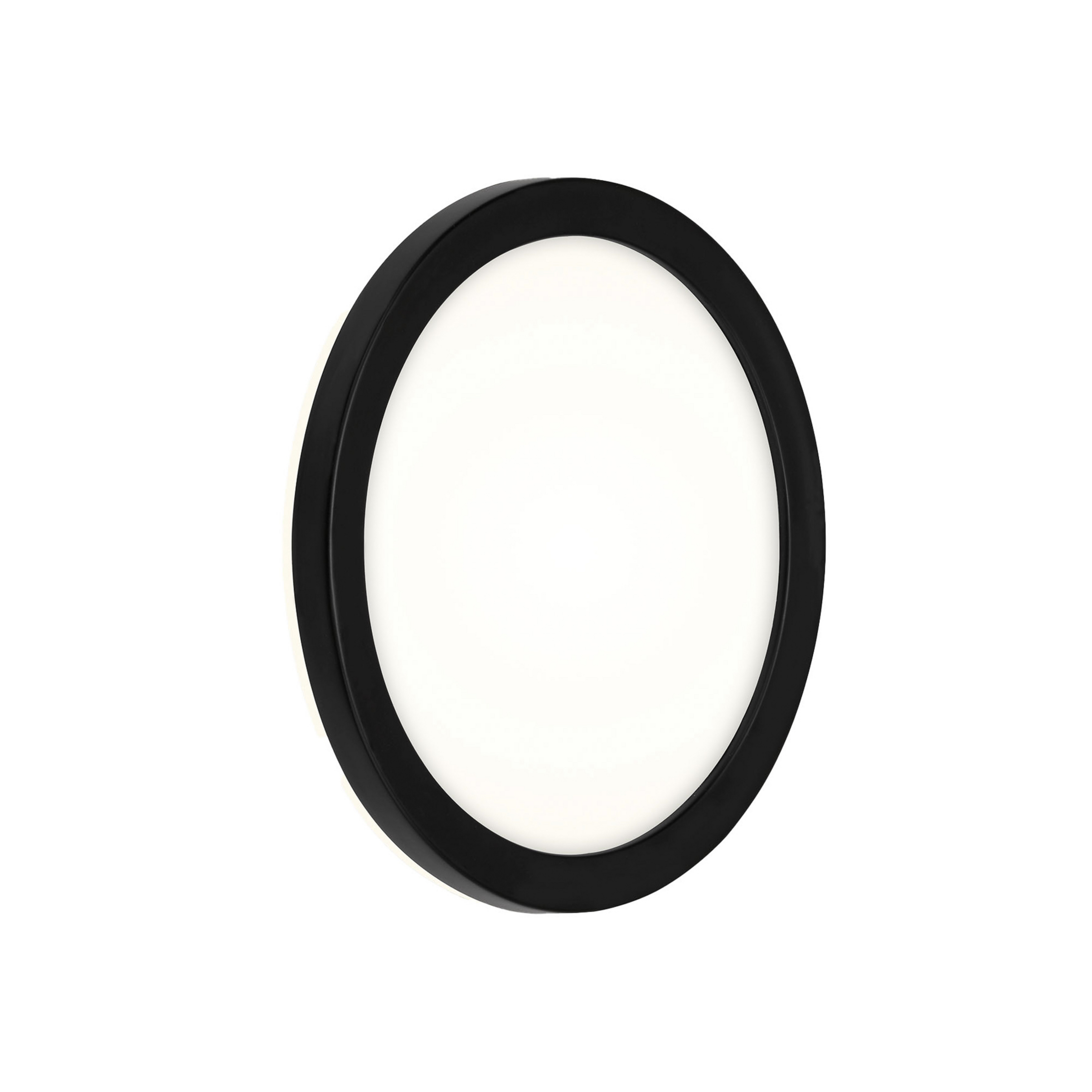 Pannello LED Frankfurt, tondo, Ø 21 cm, IP44, nero