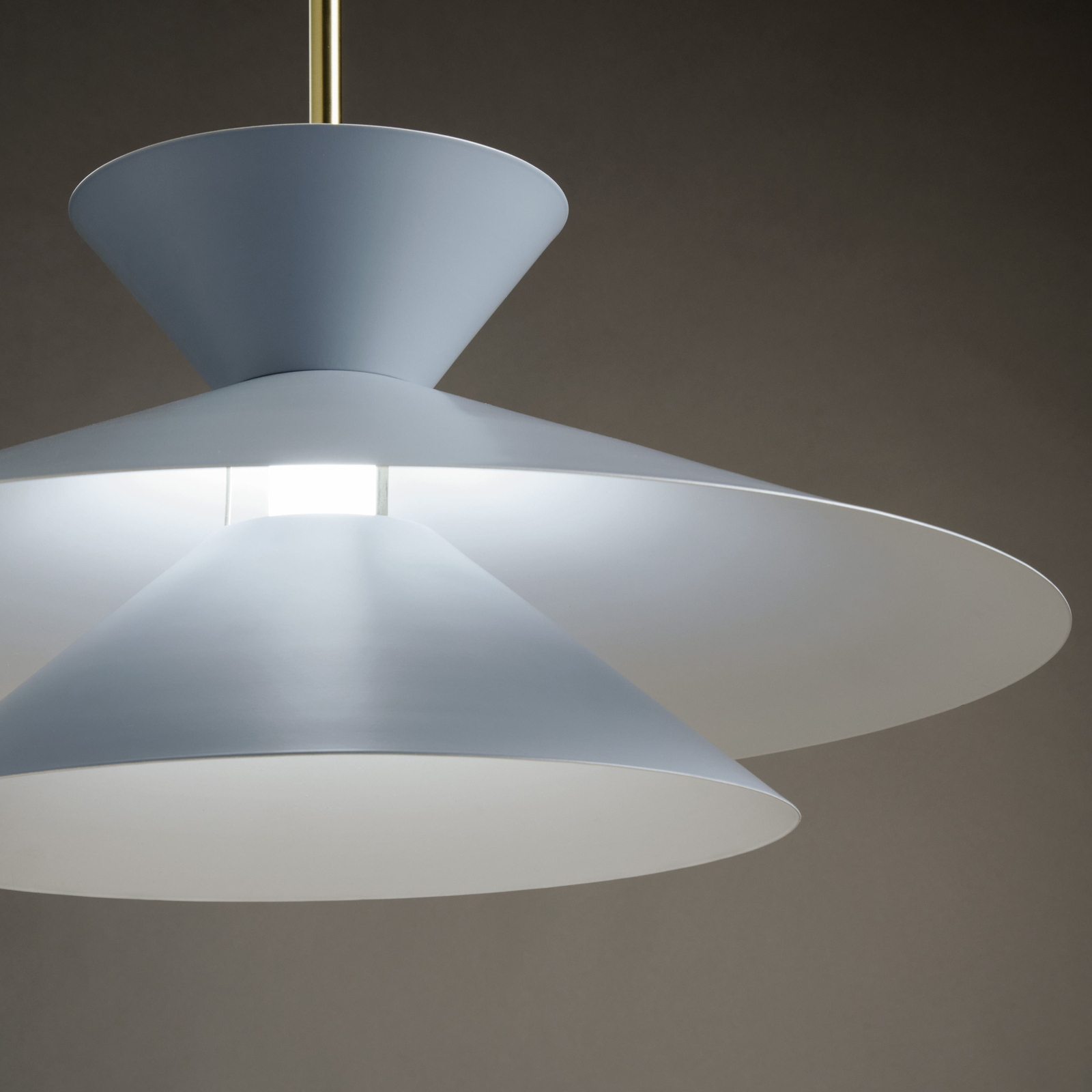 Kim pendant light, sky blue, Ø 60 cm, metal