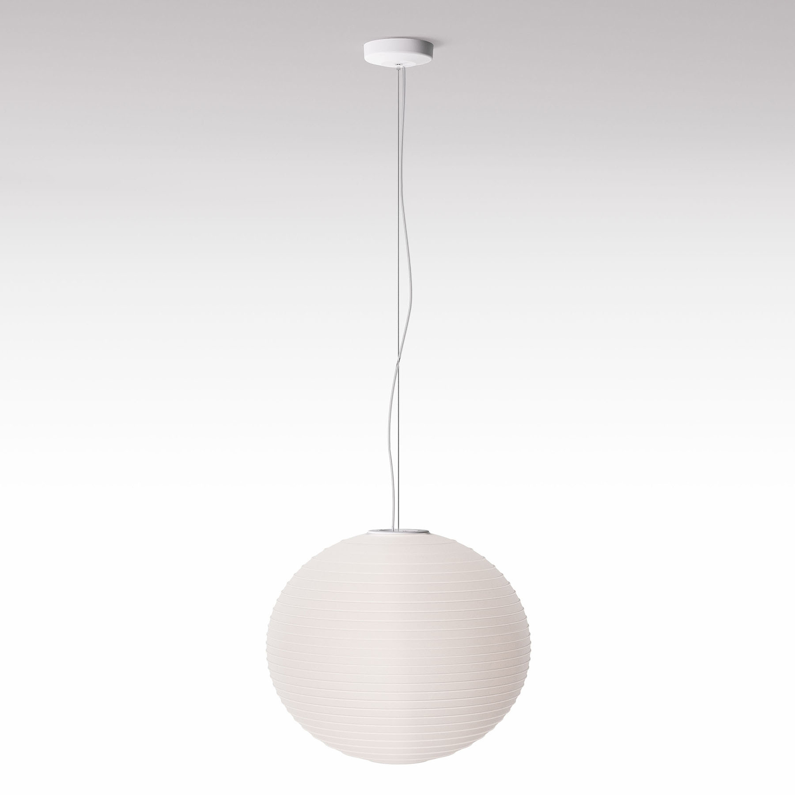 Rotaliana Flow Glass H1 pendant light Ø 43 cm, for Living / Dining Room, steel, glass, E27, 21 W, energy efficiency: A++, H: 37 cm