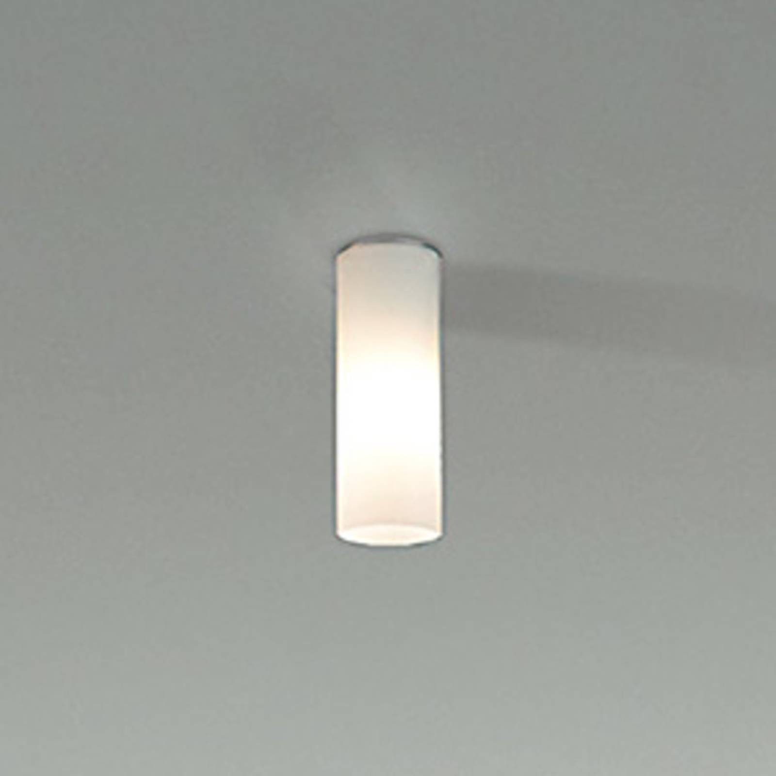 Lampa sufitowa Dela, E27, biała, szkło, Ø 6,5 cm