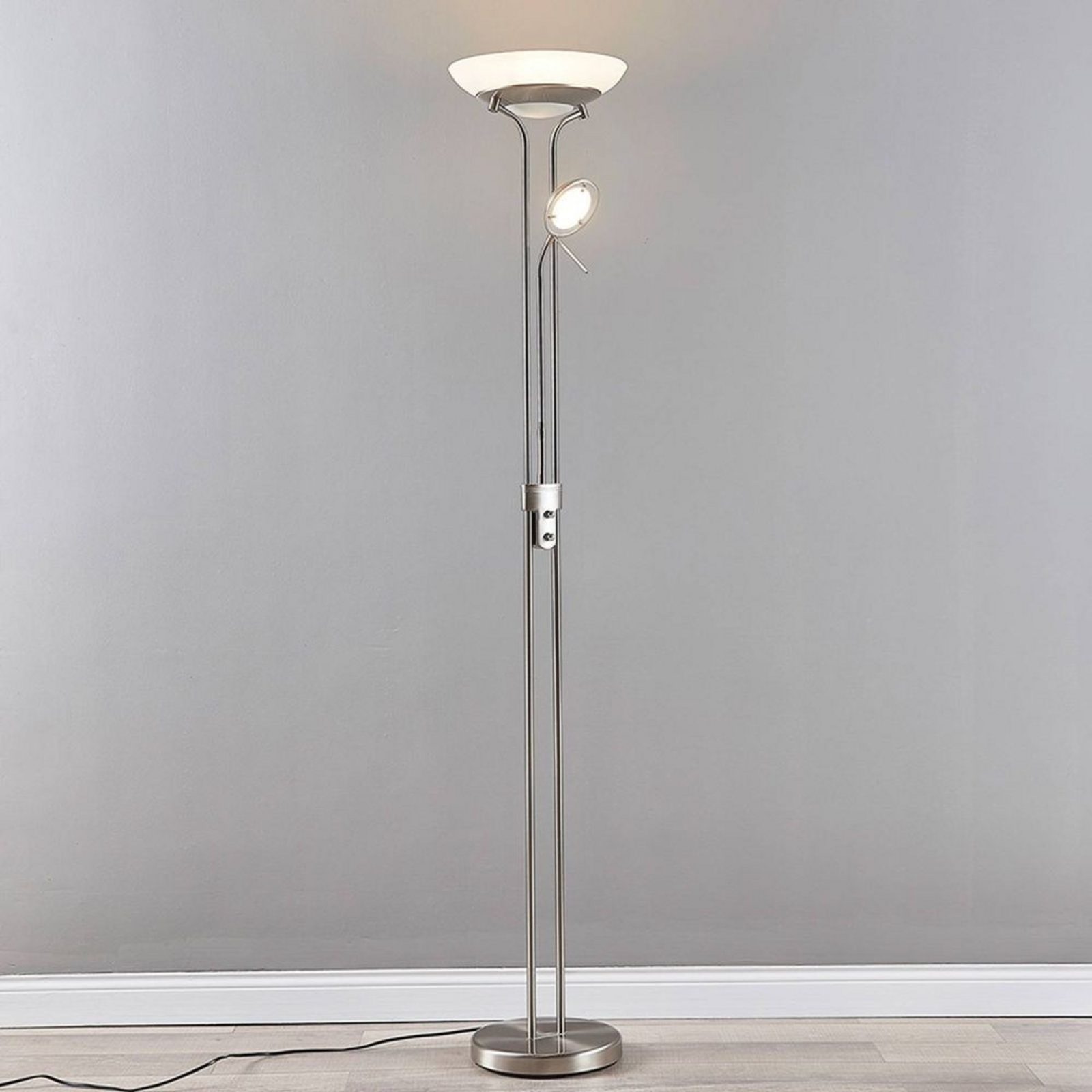 Yveta Lampadar Nickel/White - Lindby