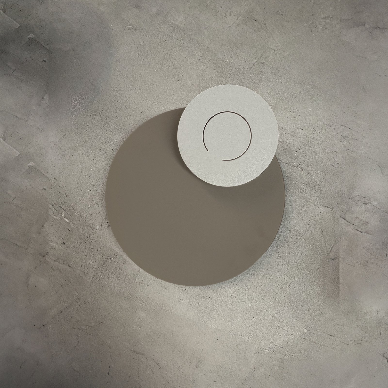 Knikerboker LED wall lamp DoppioZero, cream/white, Ø 30 cm