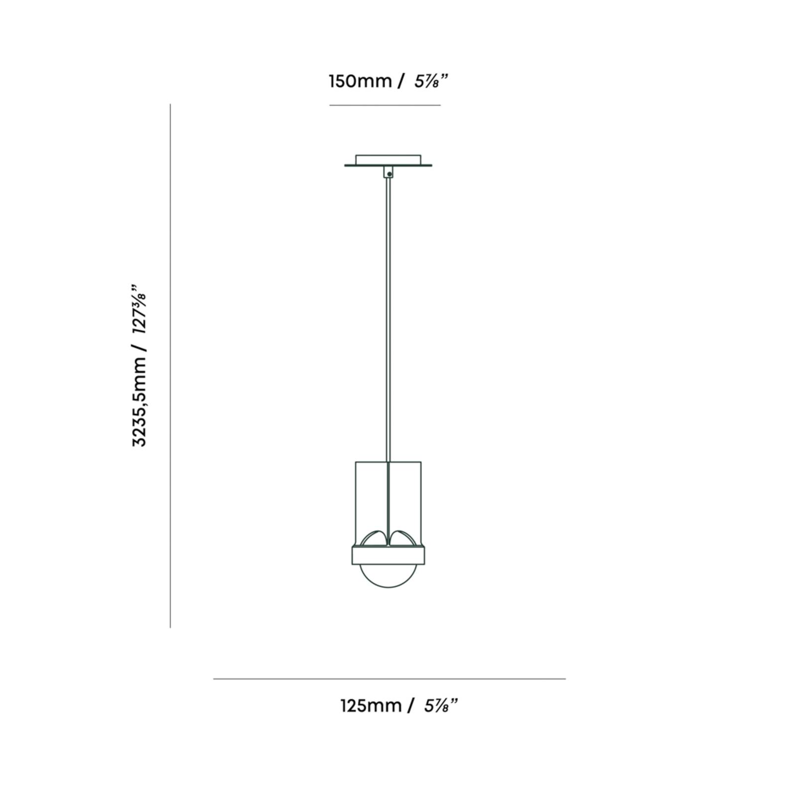 Tala żyrandol Loop mały, aluminium, kula LED IV, ciemnoszary