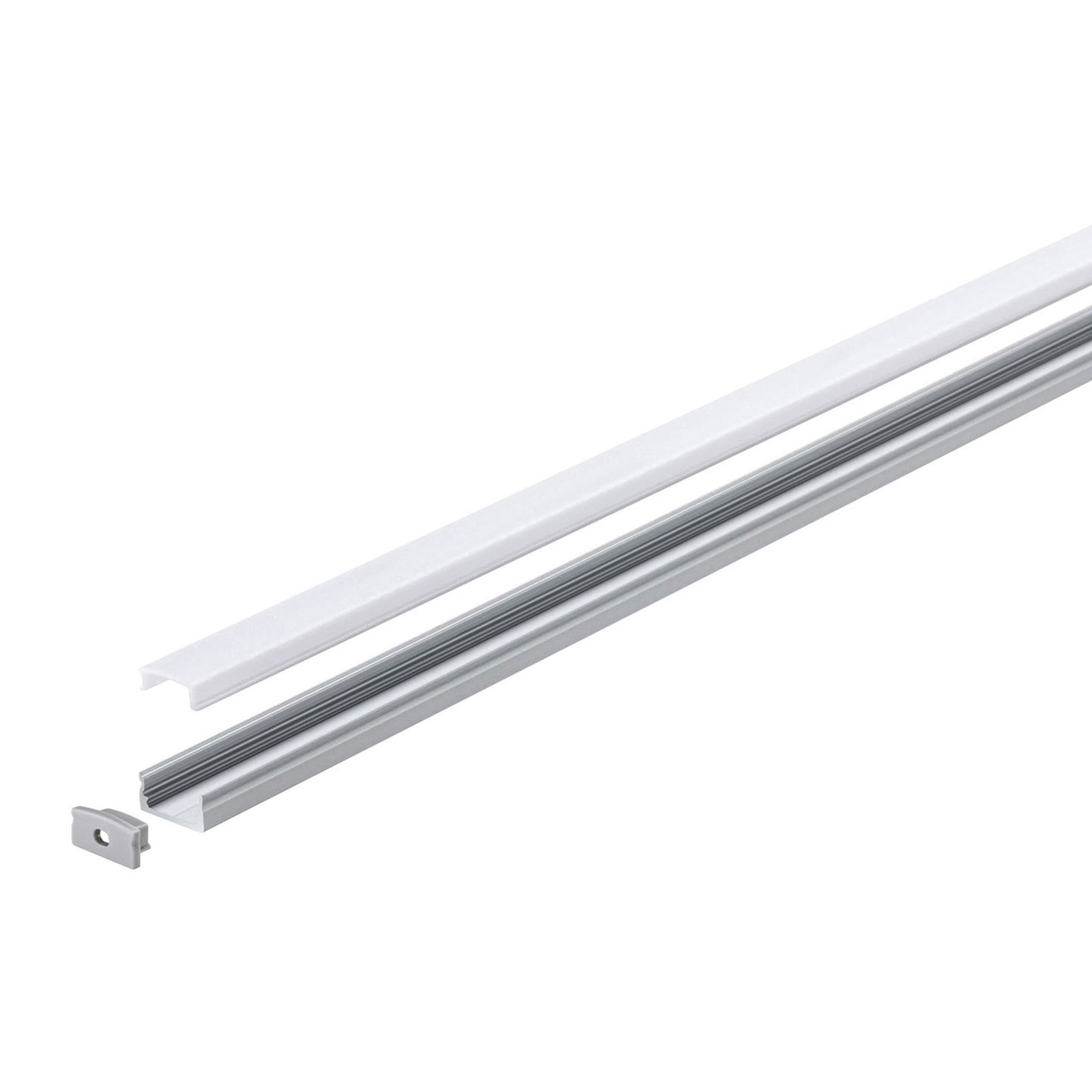 Paulmann Base Profil, alu eloxiert, Diffusor weiß