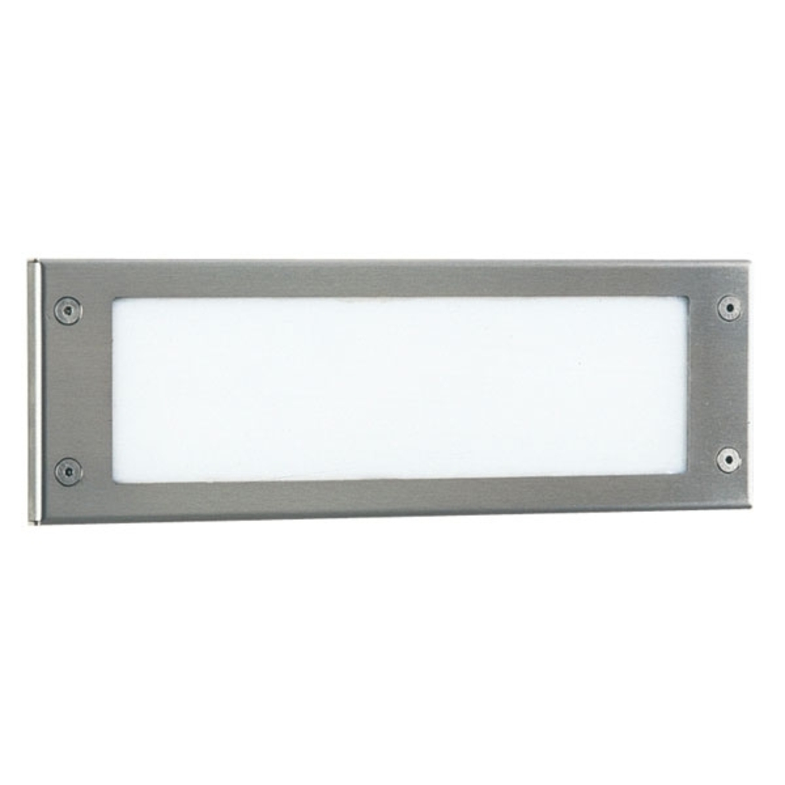Albert Leuchten Outdoor recessed wall light 523, cast aluminium, stainless steel, white Macrolon, G24d, 18 W, energy efficiency: A++, W: 30 cm, H: 10 cm
