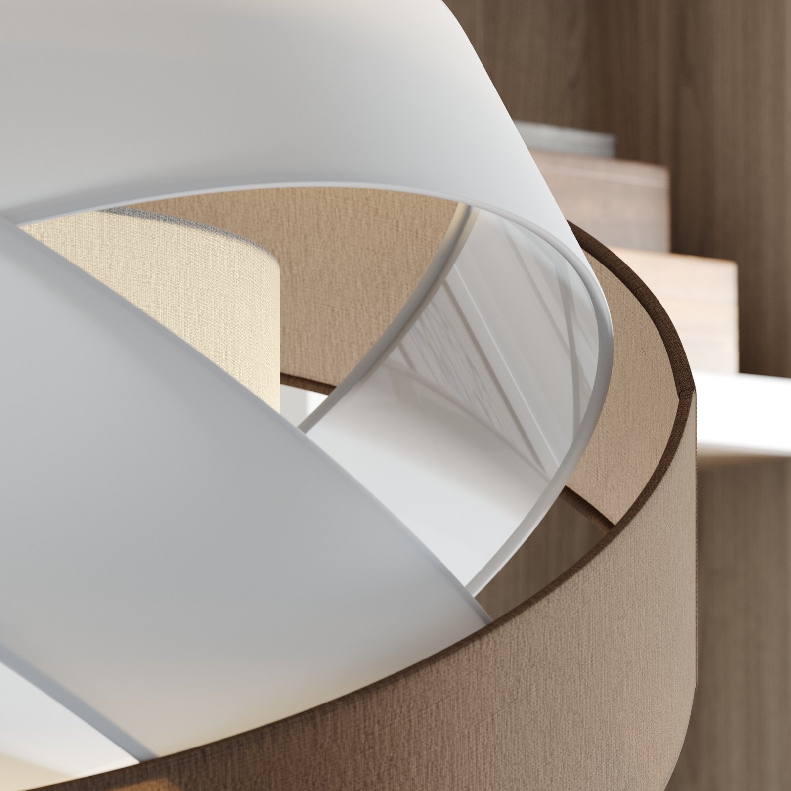 Simaria Pendelleuchte Brown/White/Grey - Lindby
