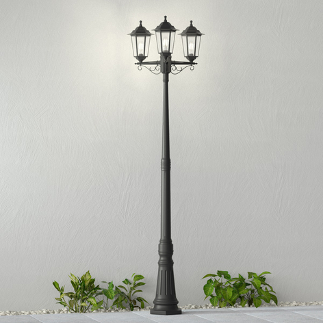 Lampe pour mât Nane lanterne, trois lampes