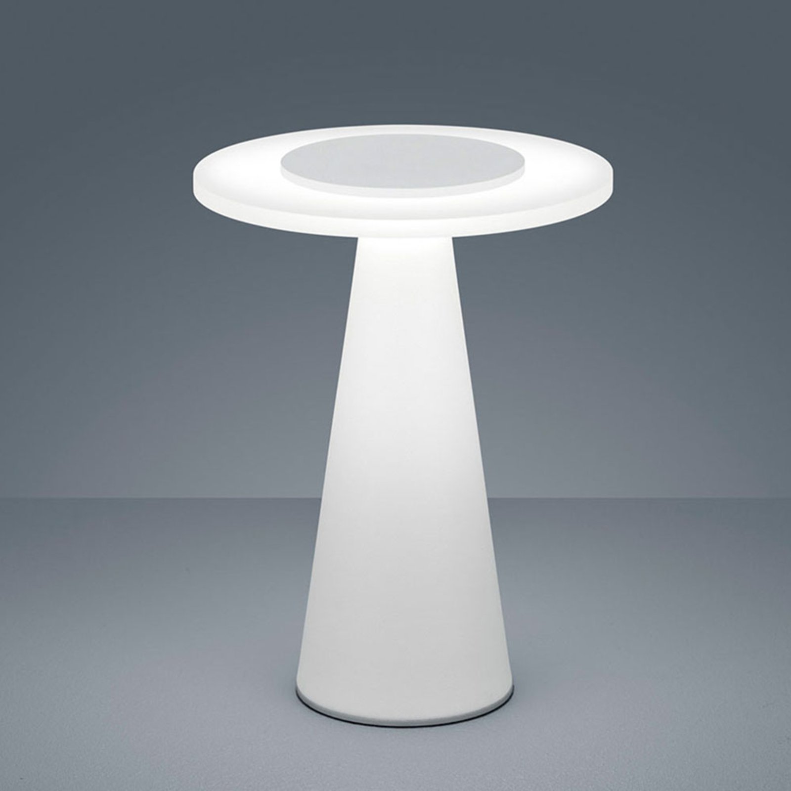 Helestra Bax table lamp, touch dimmer, white, for Bedroom, metal, acrylic, 8 W, energy efficiency: A+, H: 23 cm