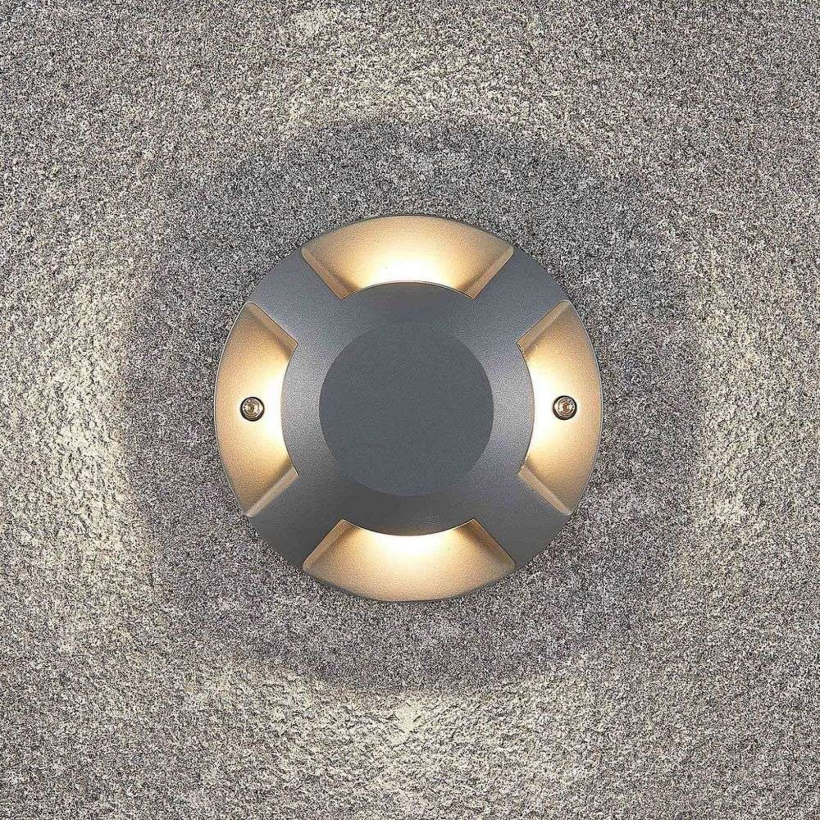 Jeffrey LED 4 Recessed Ground Spot Silver - Lucande