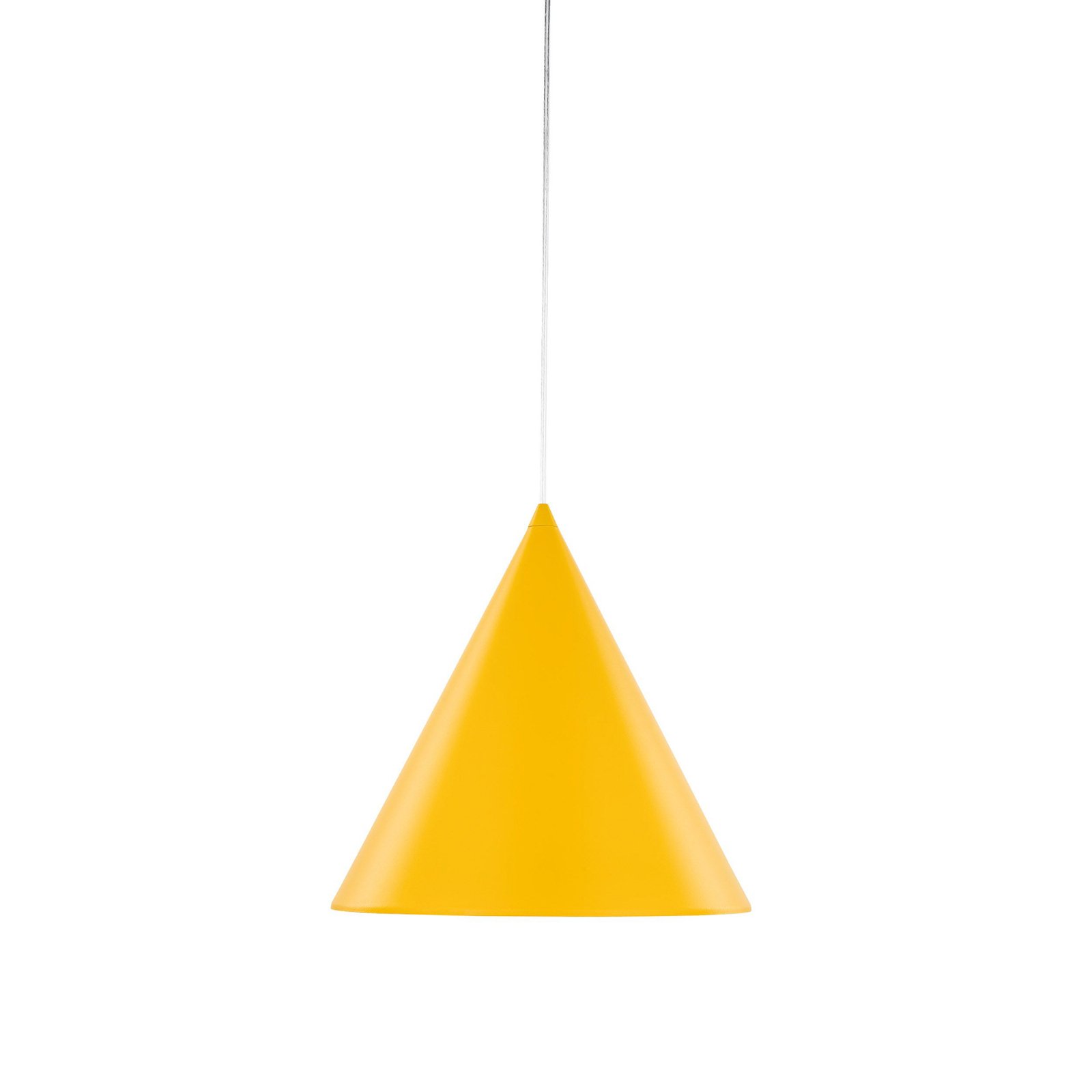 Candeeiro suspenso CONO, luz única, Ø 32 cm, amarelo