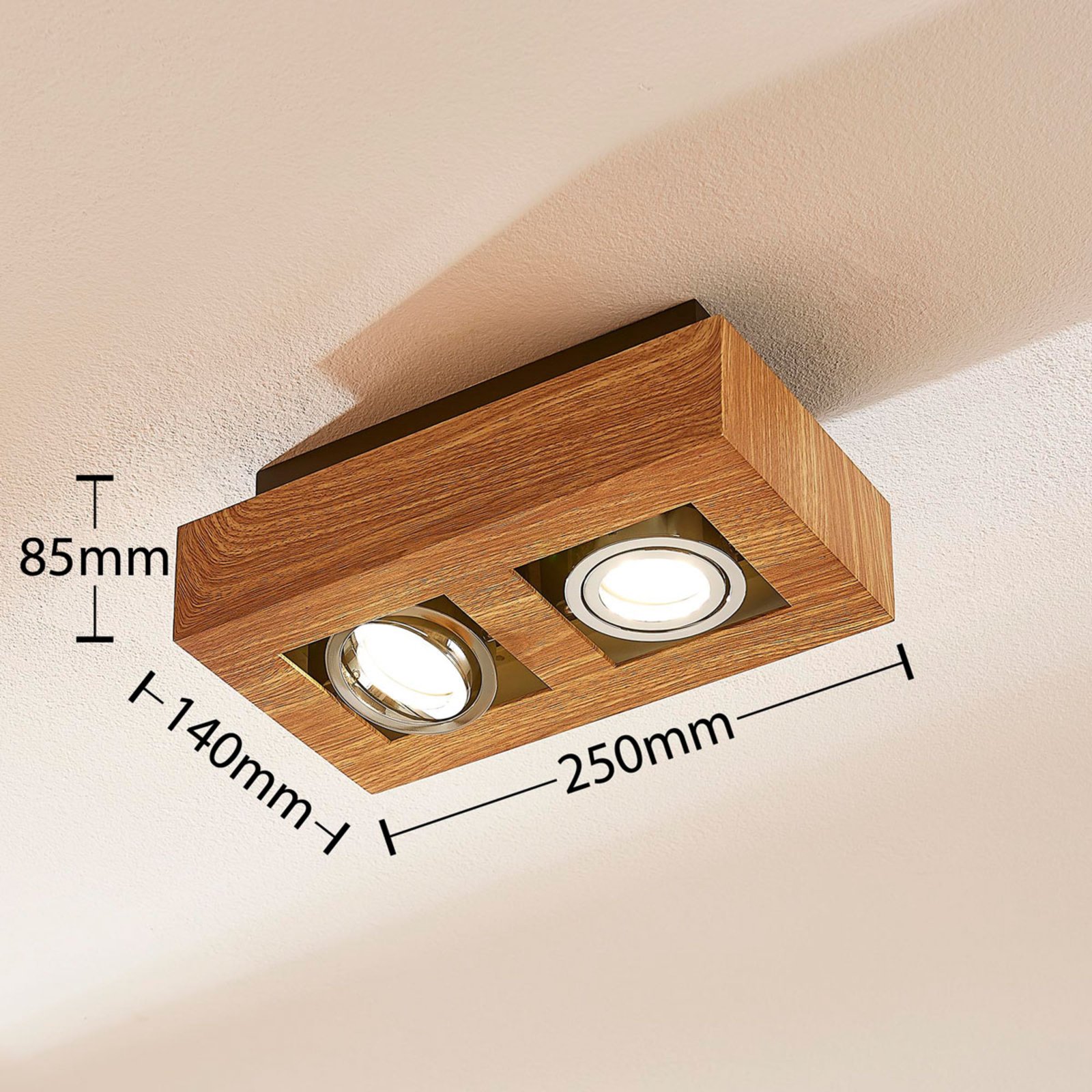 Vince 2 Ceiling Lamp Wood - Arcchio