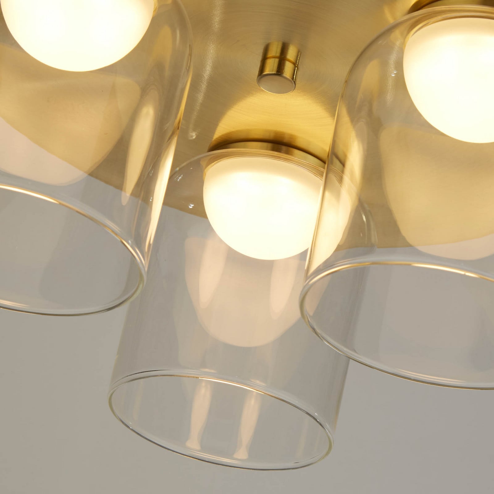 Searchlight Plafonieră LED Highball culoare alamă IP44 sticlă - Baie - alamă transparent - Metal