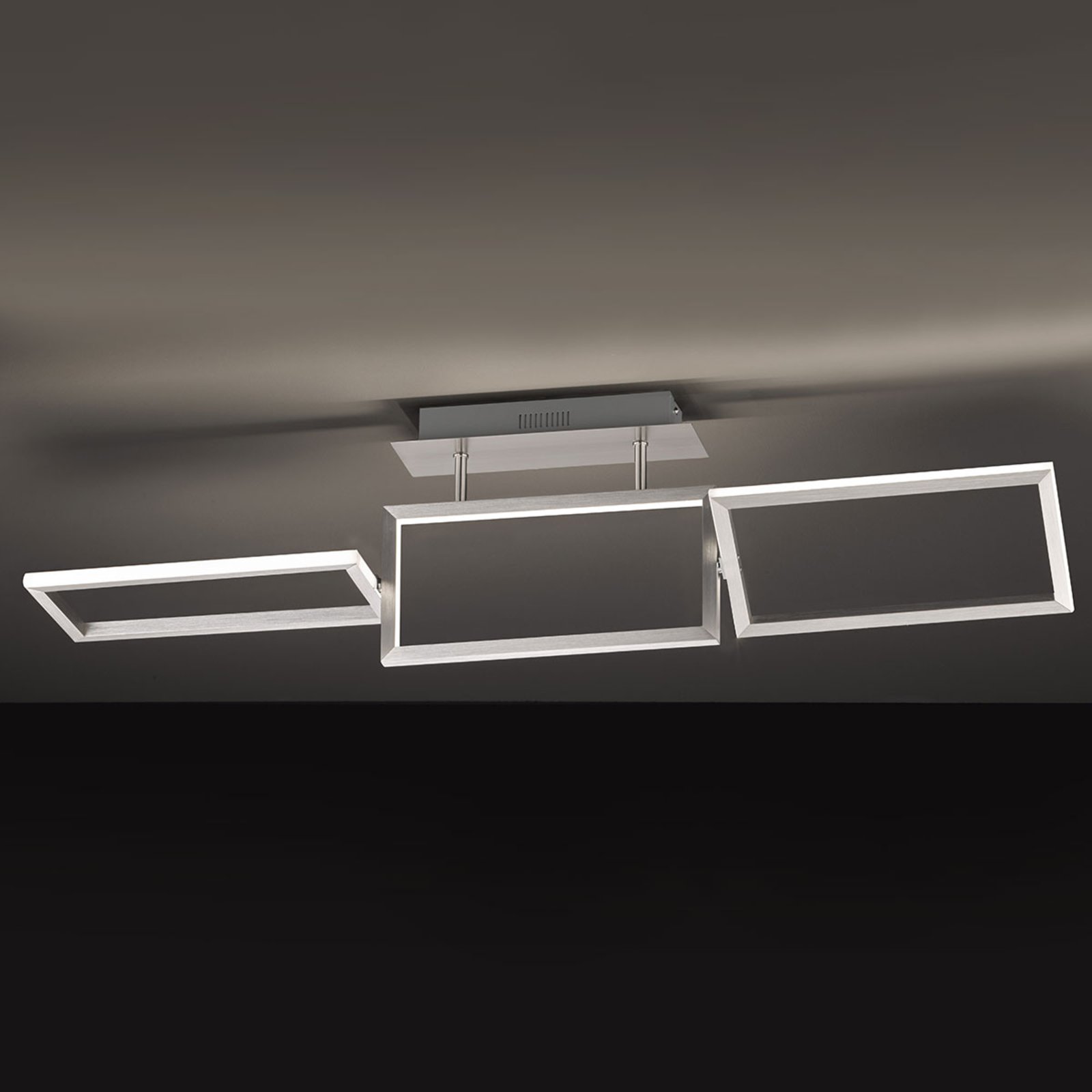 Wofi Individually adjustable LED ceiling light Skip, for Living / Dining Room, metal, plastic, 32 W, energy efficiency: A+, L: 101 cm, W: 16 cm, H: 25 cm