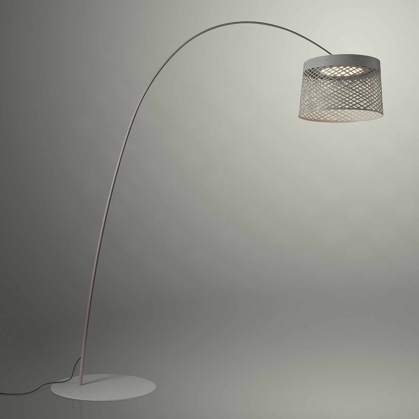 Lampa łukowa LED Foscarini Twiggy Grid, szary