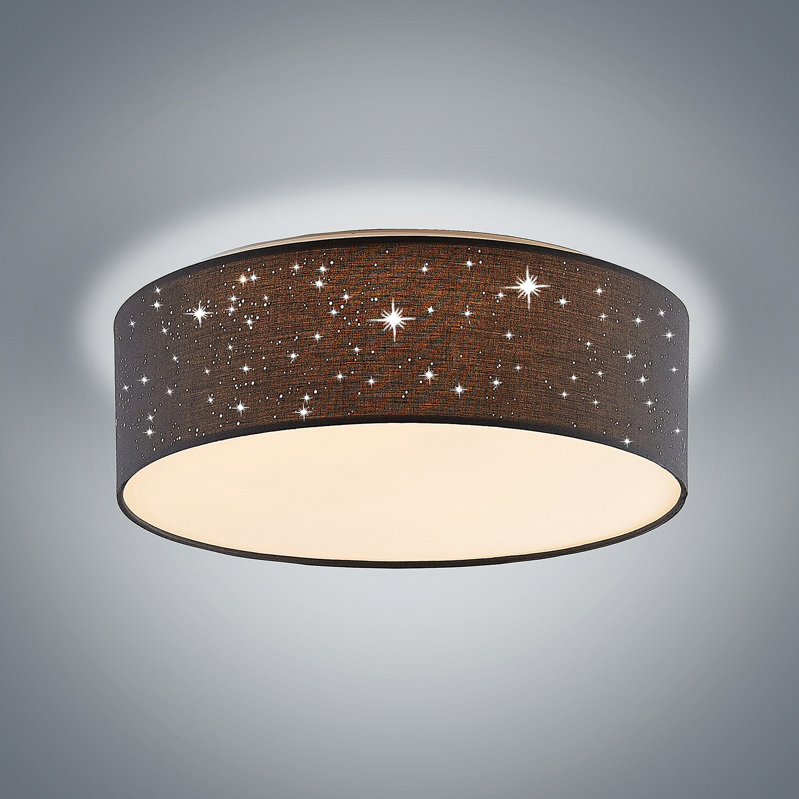 Lindby Ellamina LED plafondlamp 40 cm donkergrijs