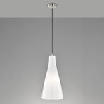 Hanglamp Zeal, mat nikkel/opaal, Ø 23 cm