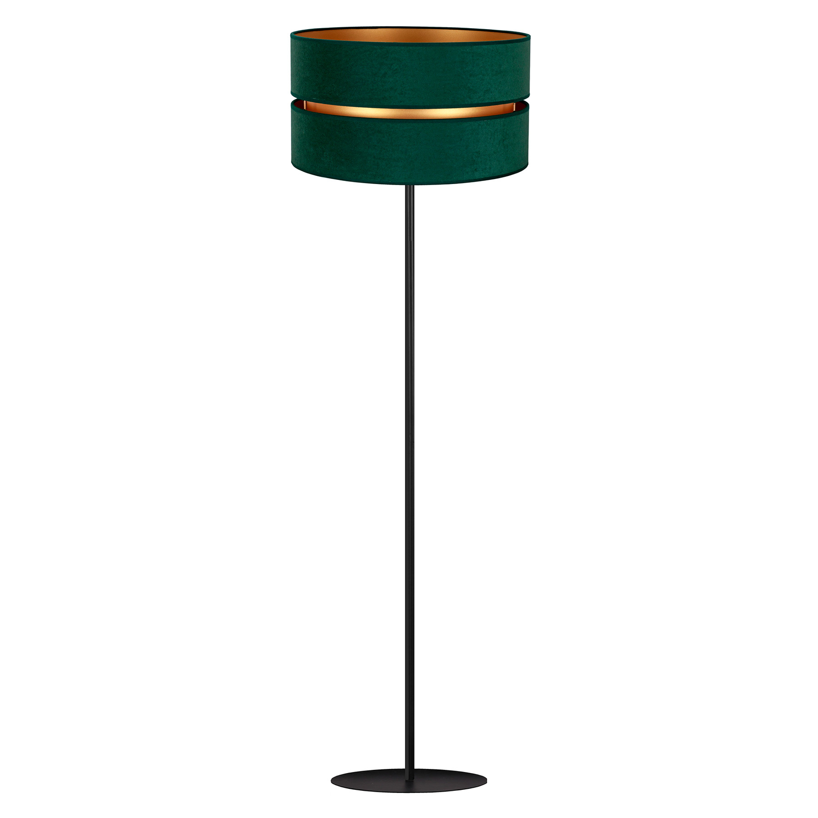 Duo floor lamp, green/gold, Ø 60 cm, 1-bulb
