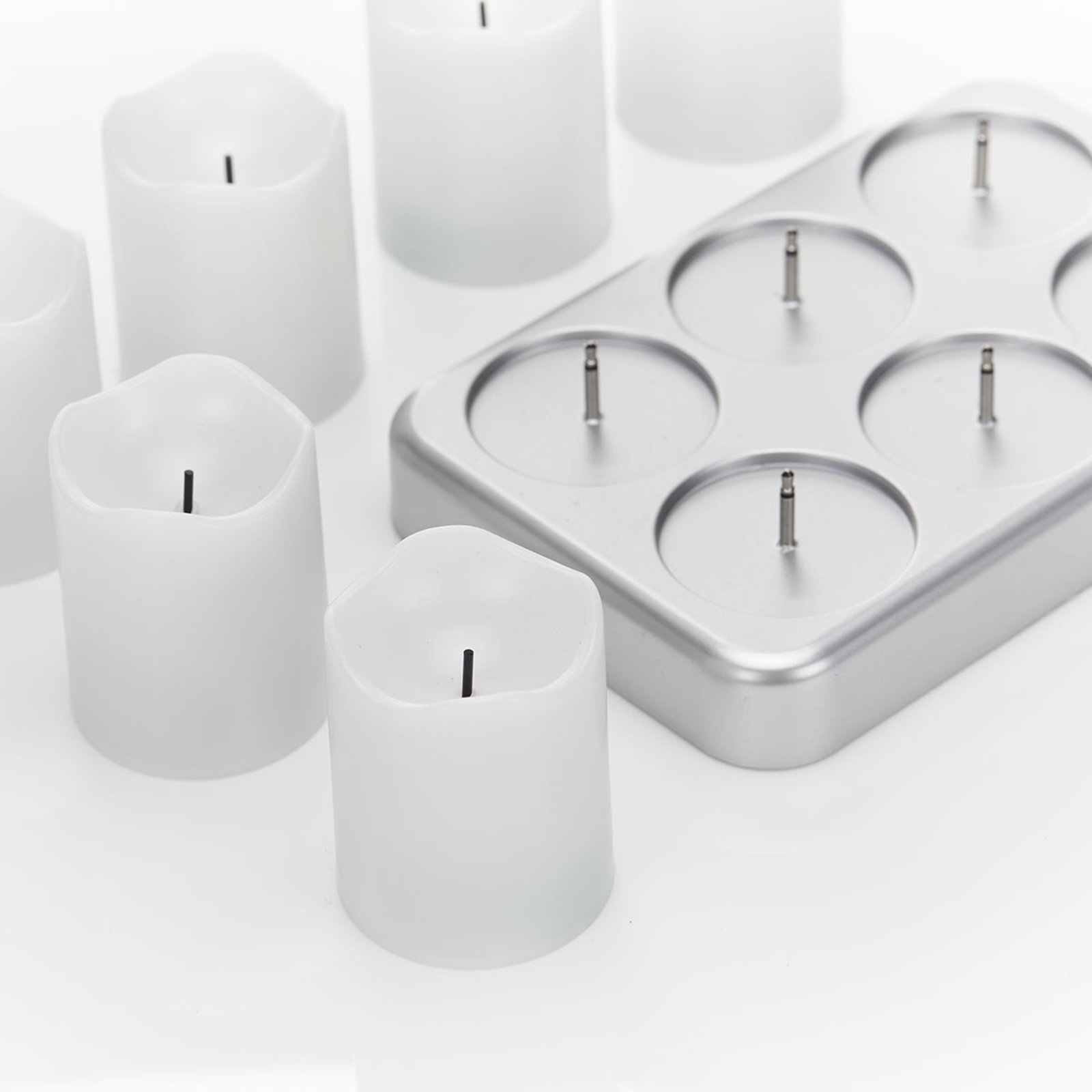 Oppladbart LED telys Chargeme 6 stykker | Lampegiganten.no LED Telys med fjernkontroll i 6 pakning | Alltid gratis frakt!