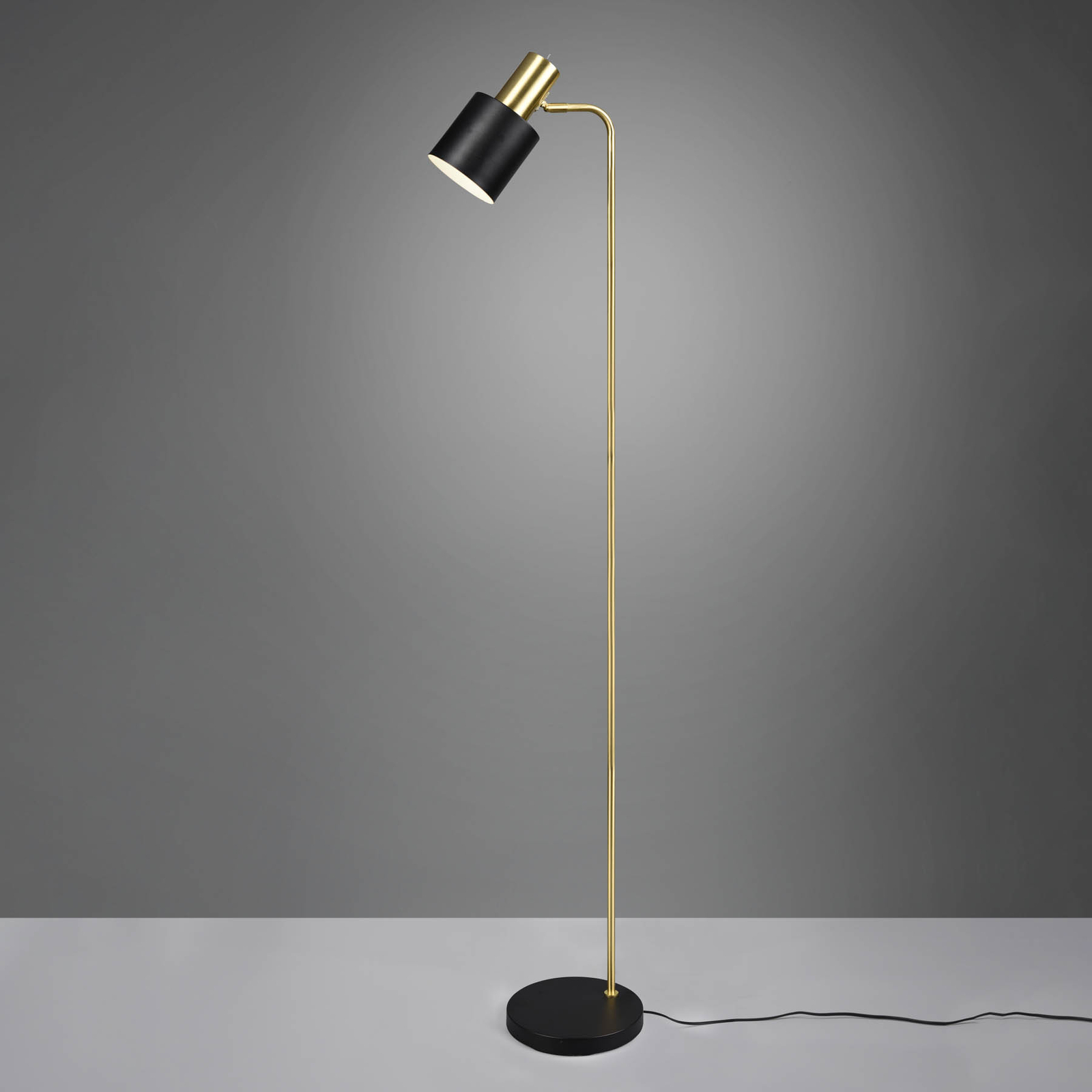 Lampa stojąca Adam 1-punktowa, czarna/złota