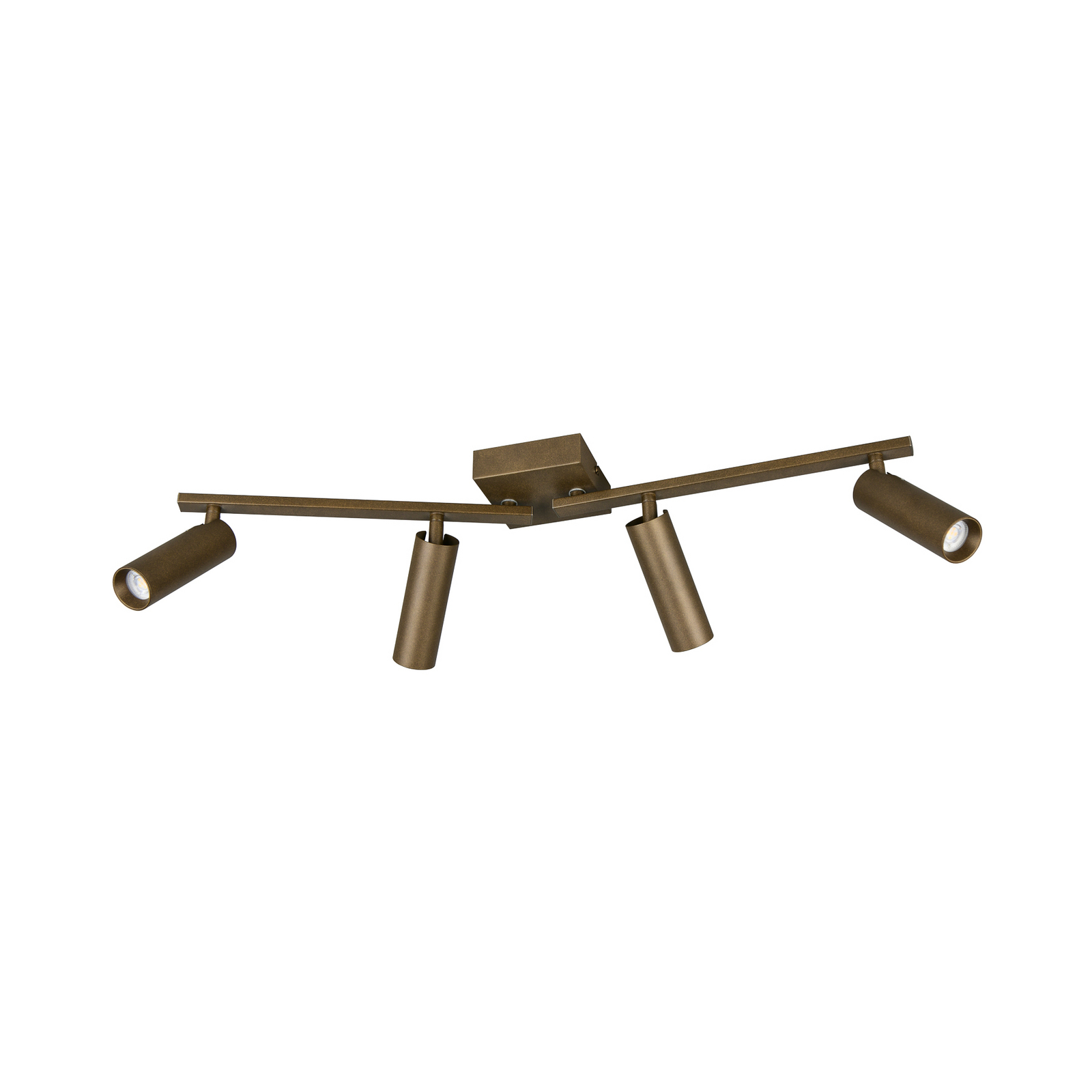 Faretto da soffitto Dara, lunghezza 66 cm, metallo color platino, a 4 luci. Faretto da soffitto Dara, lunghezza 66 cm, metallo color platino, a 4 luci.