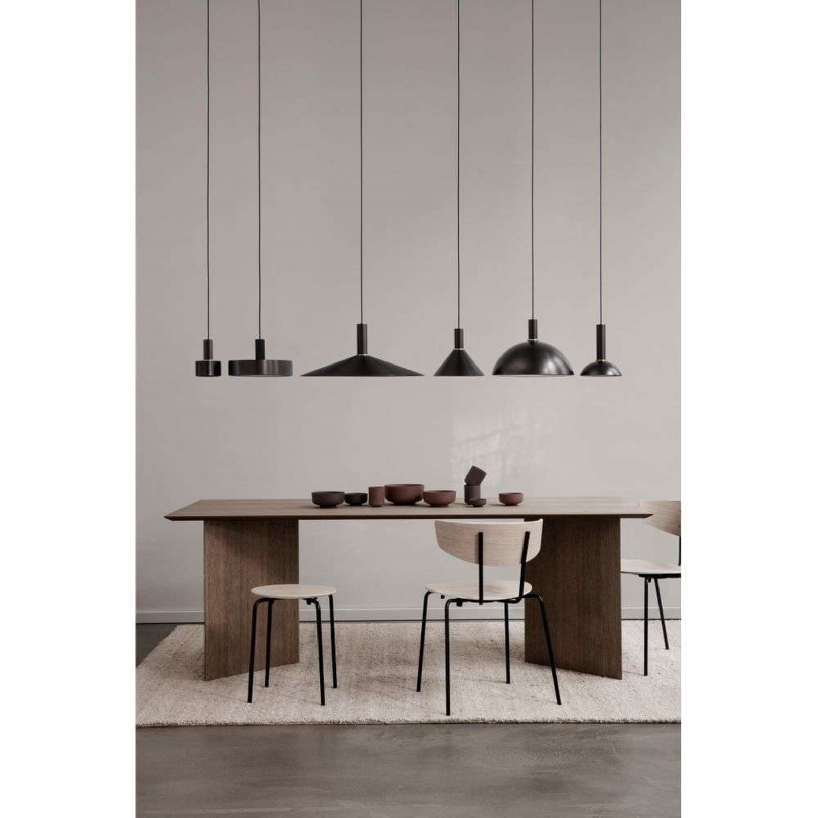 Collect Pendel Cone High Black Brass ferm LIVING - Stue - Metal