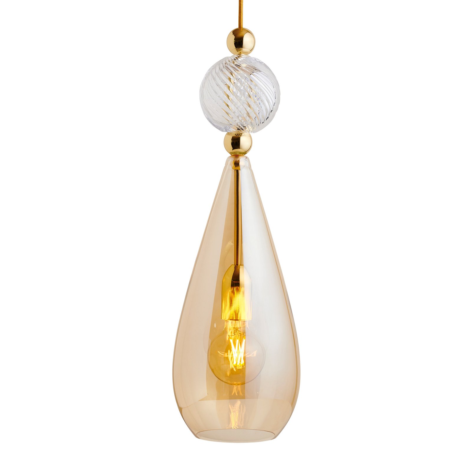 EBB & FLOW Smykke M/L gold crystal swirl Ball