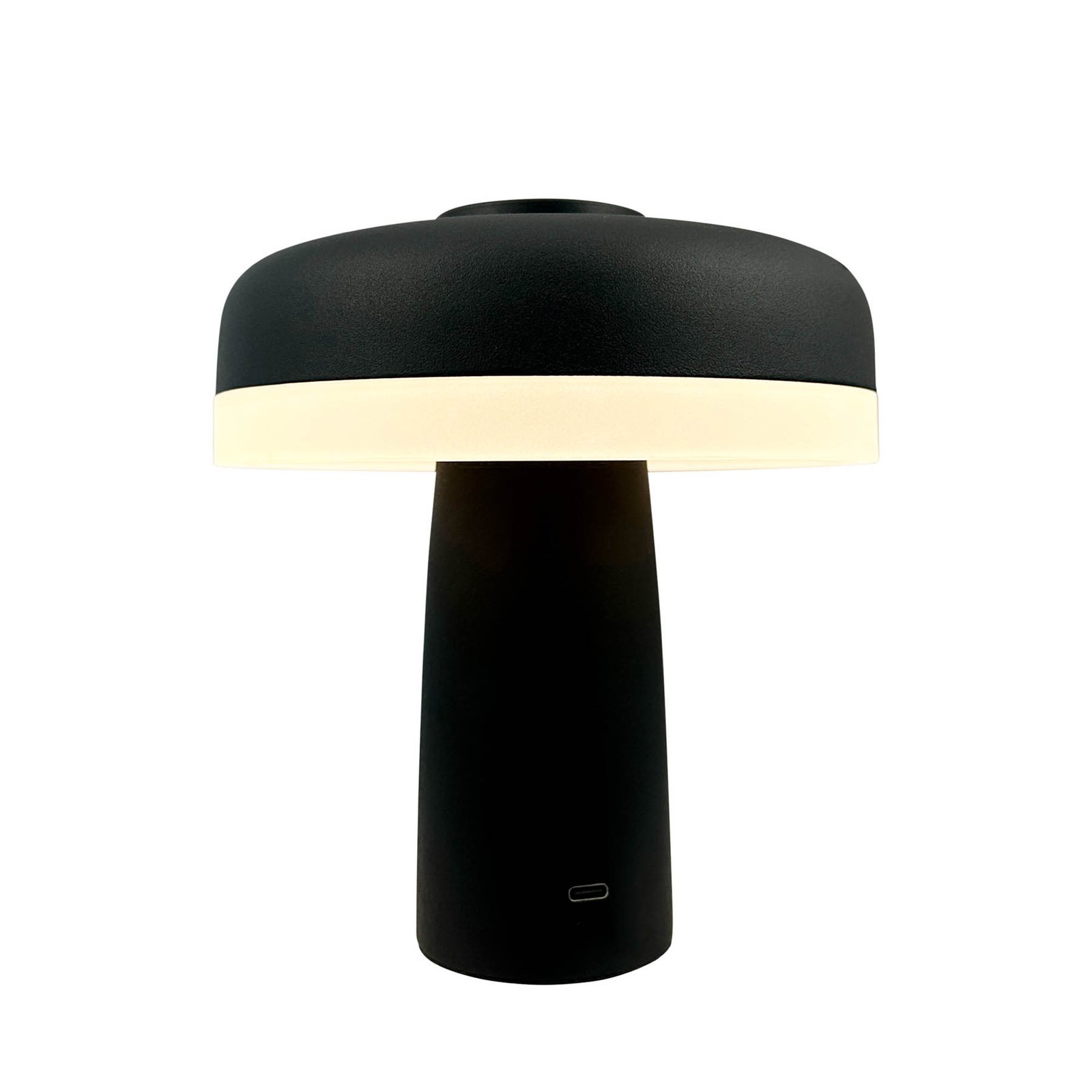 Dyberg Larsen LED table lamp Porter, black, 16 cm