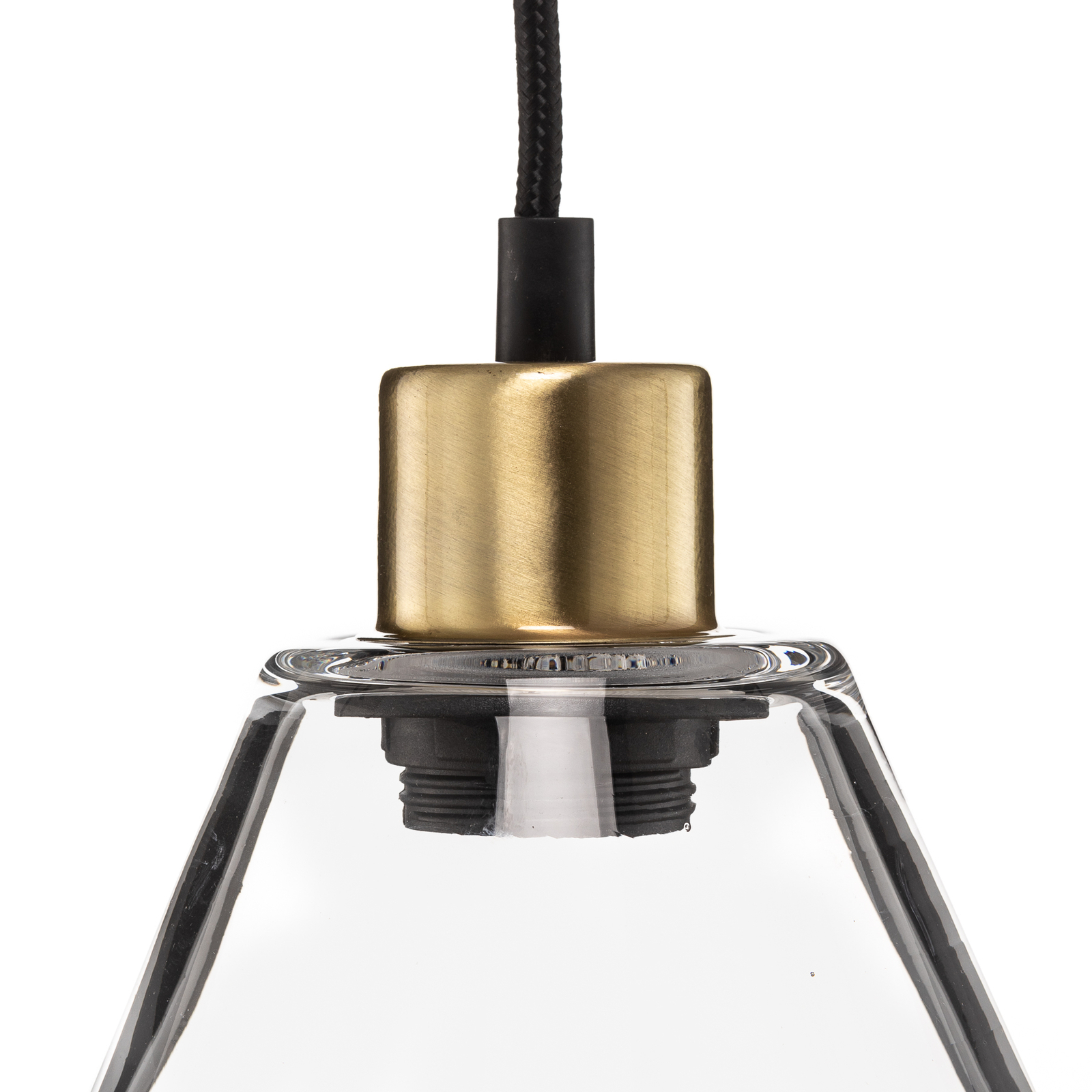 Lonceng hanglamp van helder handgeblazen glas