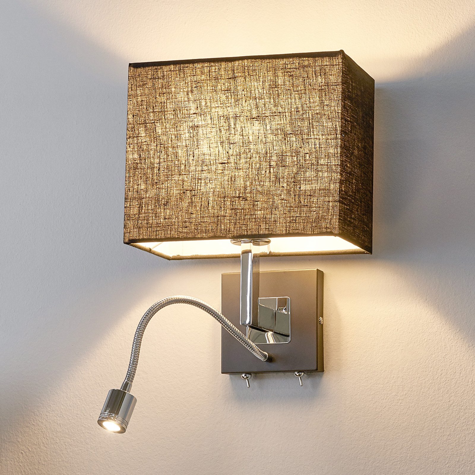 Rebekka Applique Murale Black/Chrome - Lucande