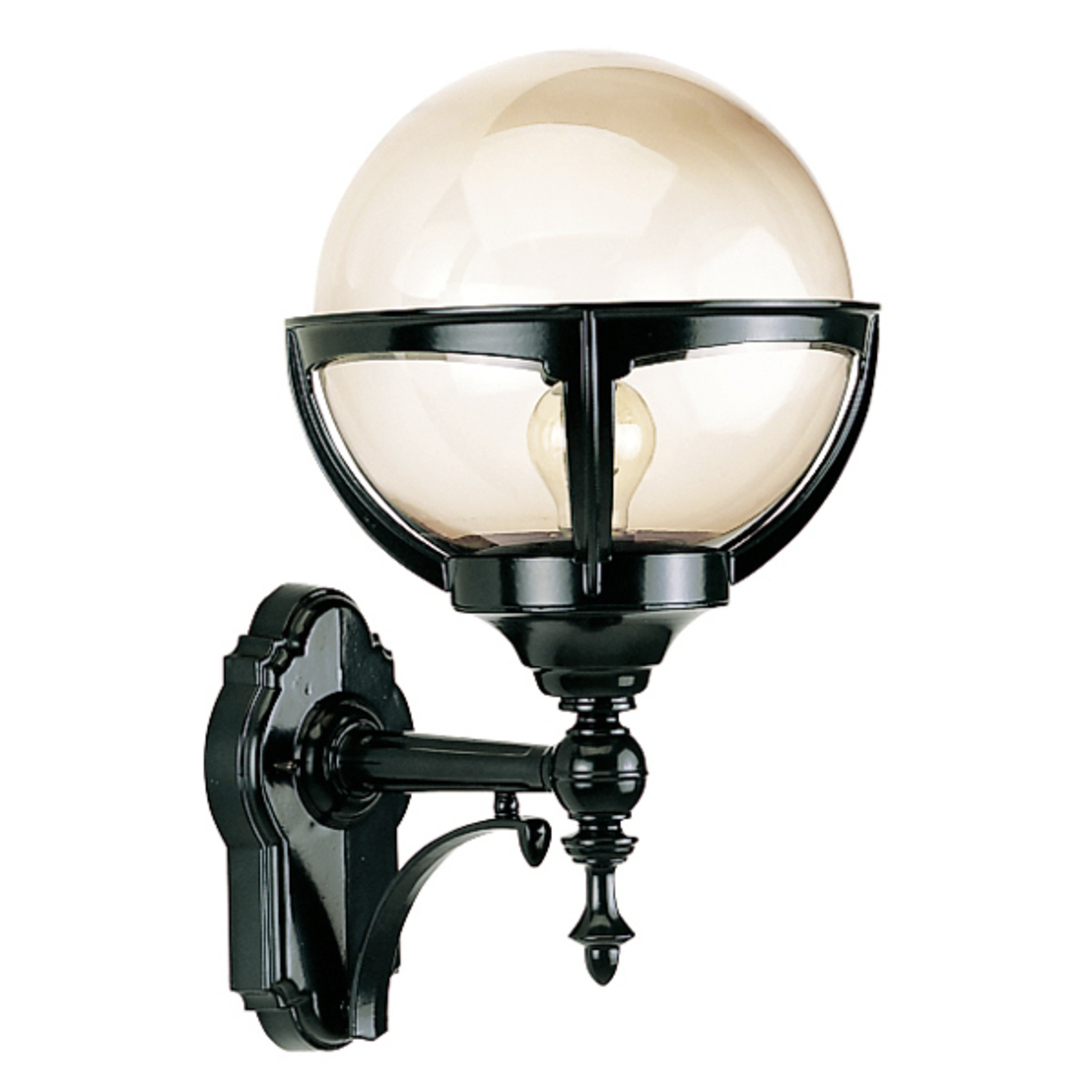 K. S. Verlichting Outdoor wall light Bali, black, metal, acrylic glass, E27, 60 W, energy efficiency: A++, H: 47 cm