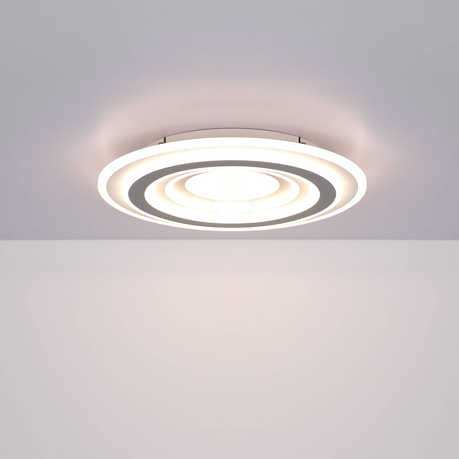 Lampa sufitowa LED Sabatino, Ø 48 cm, biały/antracyt, CCT