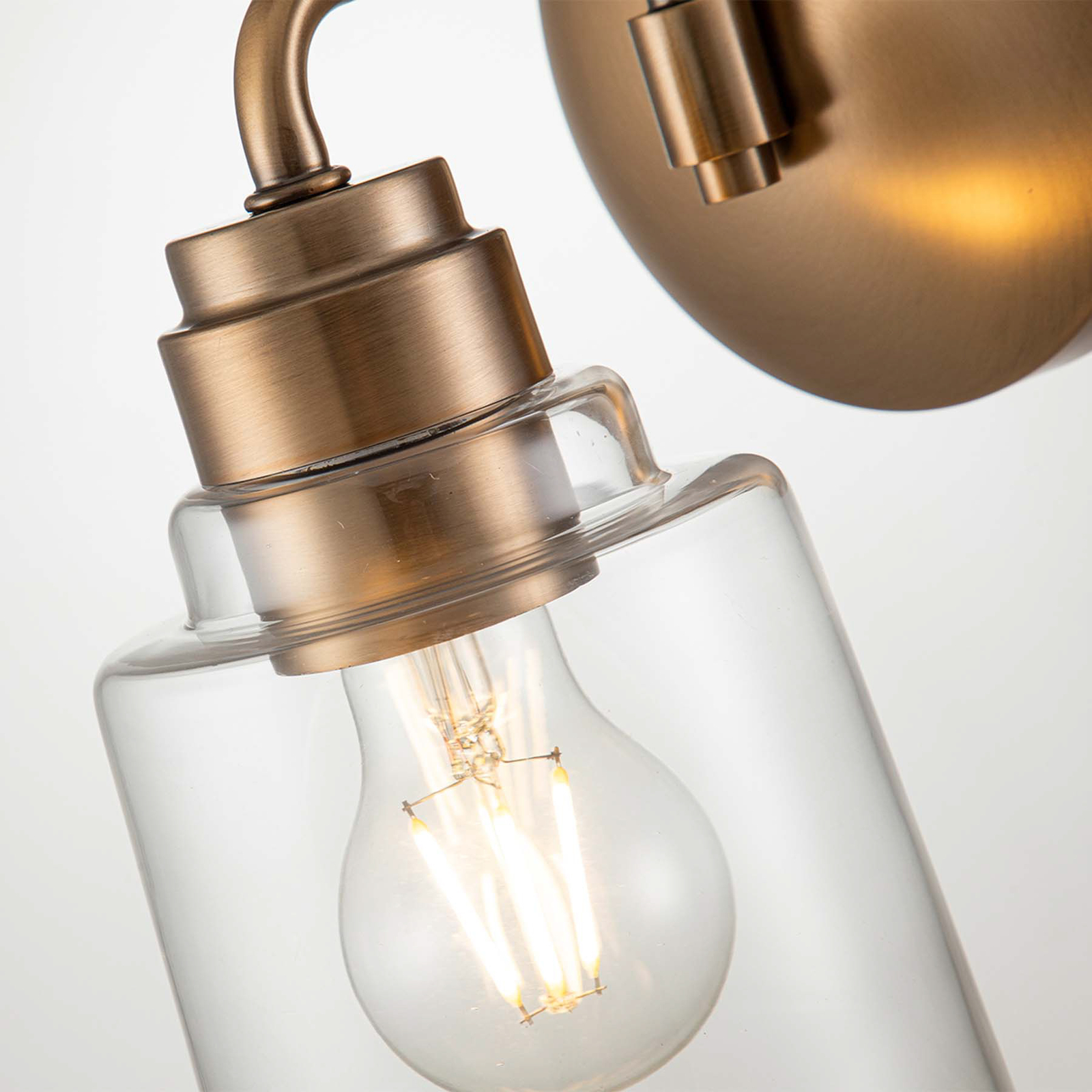 Aivian wall light, 1-bulb, weathered brass