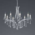 Lucerna chandelier with glass elements, eight-bulb