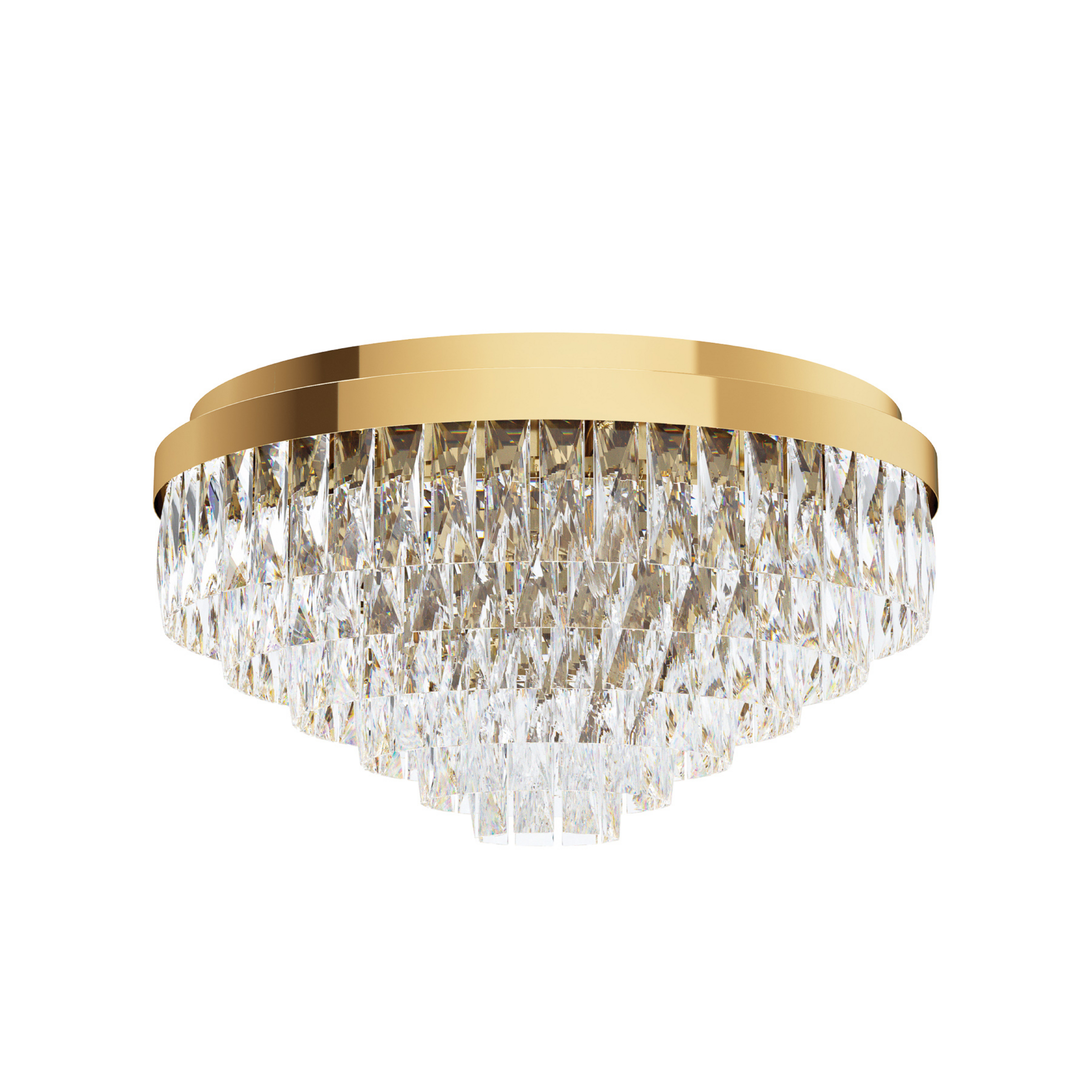 Valparaiso taklampe, gull, Ø 58 cm, metall – Stars of Light