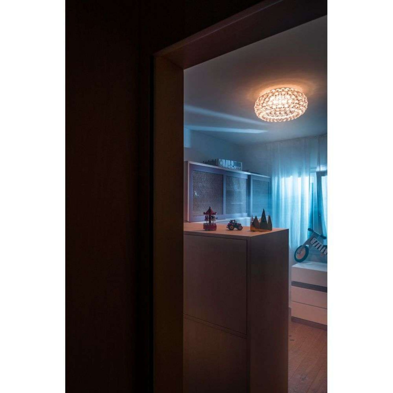 Caboche Plus LED-loftlampe, transparent, 20 cm Foscarini - Plastik billede