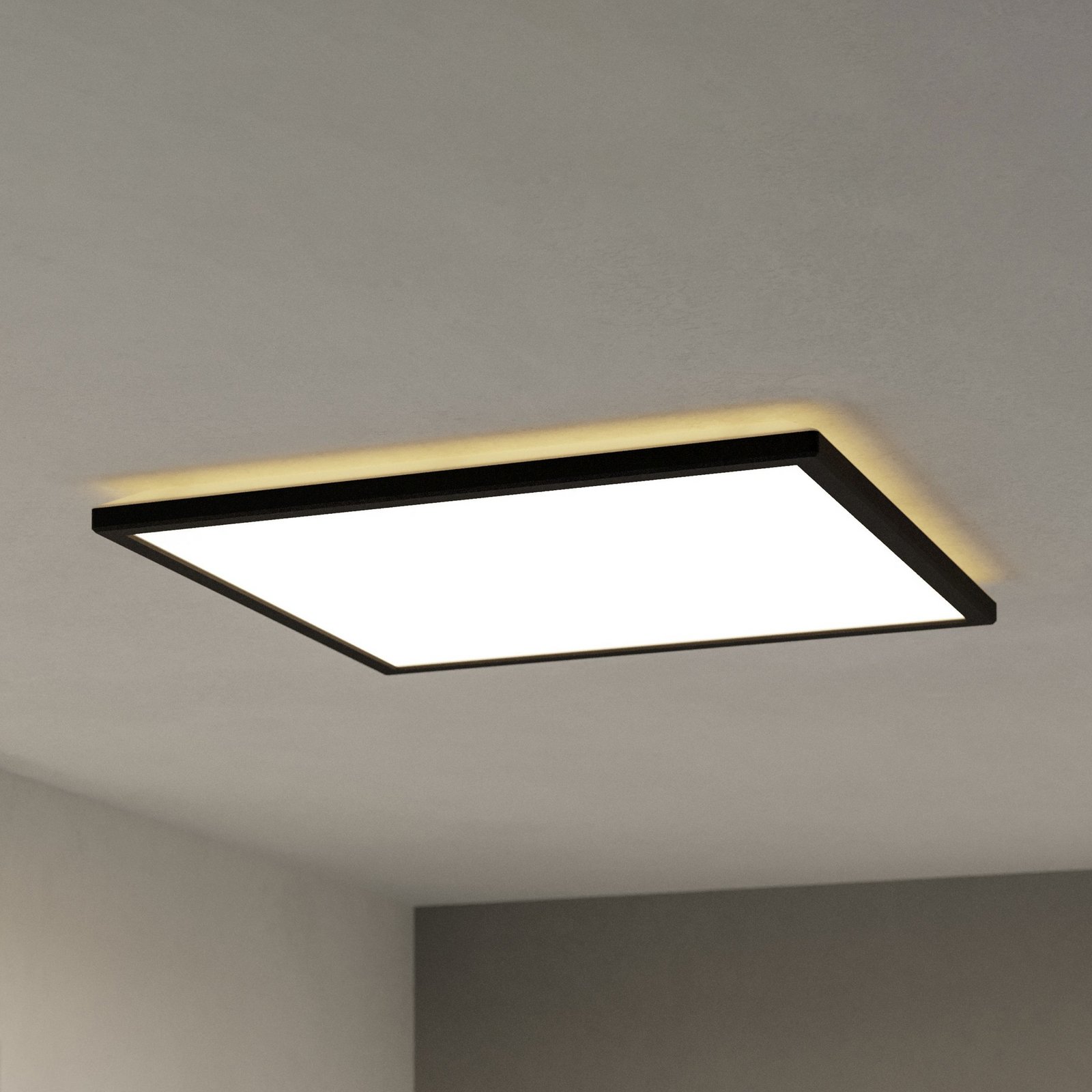 EGLO connect LED plafondlamp Rovito-Z, zwart, 50 x 50 cm