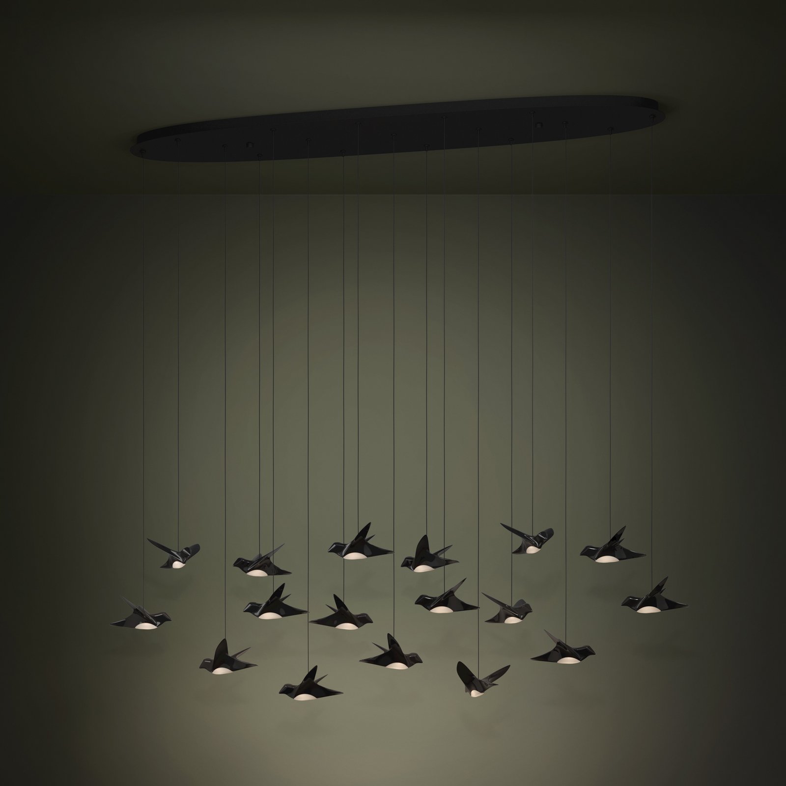 EGLO Stars Of Light LED hanging light Paratebueno black 17-fl