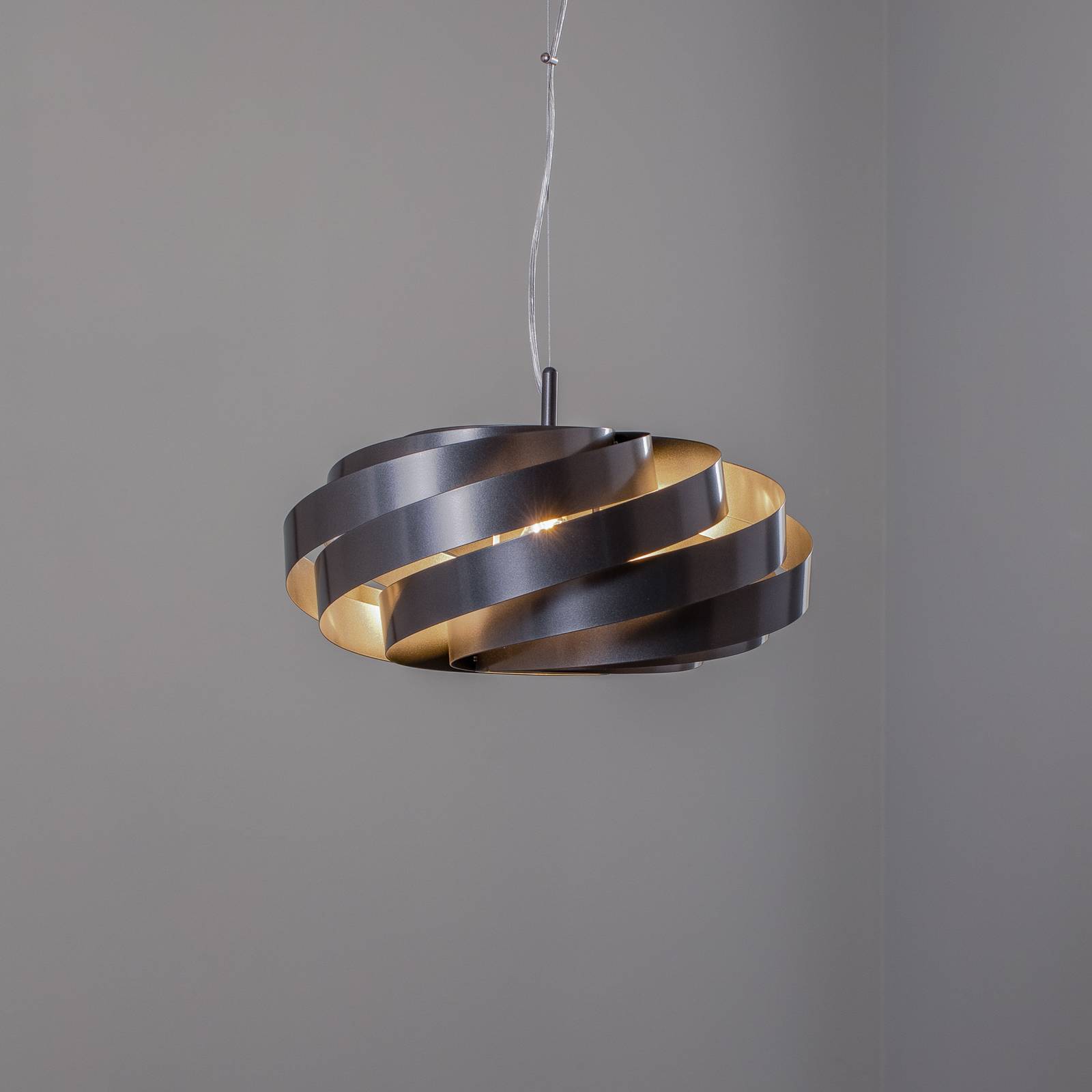 Lampa wisząca Vento, antracyt, Ø 50 cm