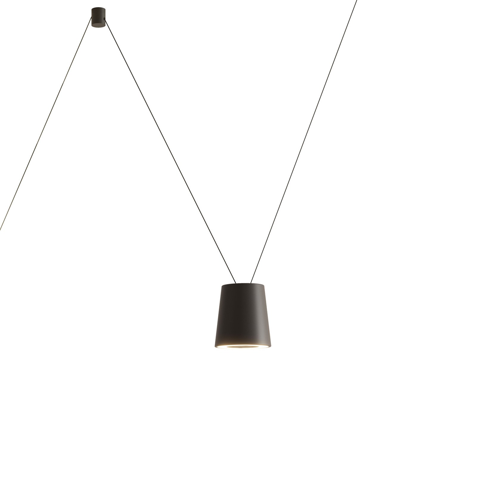 kdln LED dizainera piekaramā lampa Sling, 2700 K, 1-fl., melna
