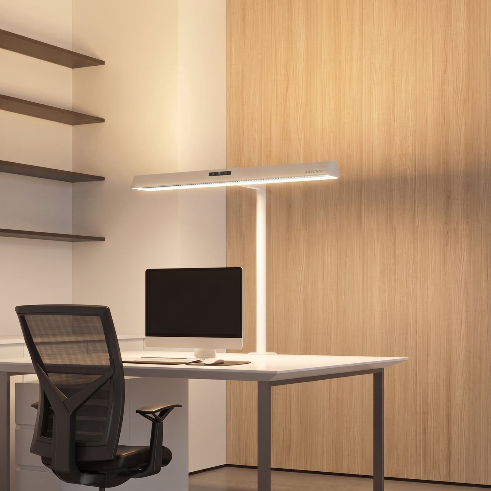 Candeeiro com clipe LED Shax, branca, regulável, 4 000 K, com sensor - Arcchio