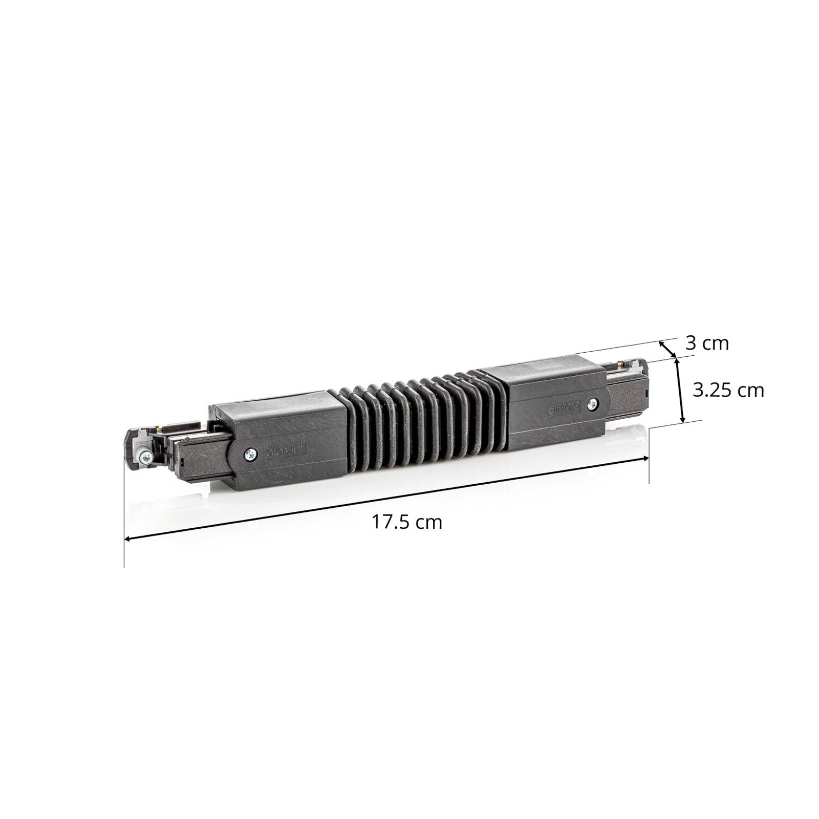 GLOBAL Connecteur flexible rail électrique HT Noa noir