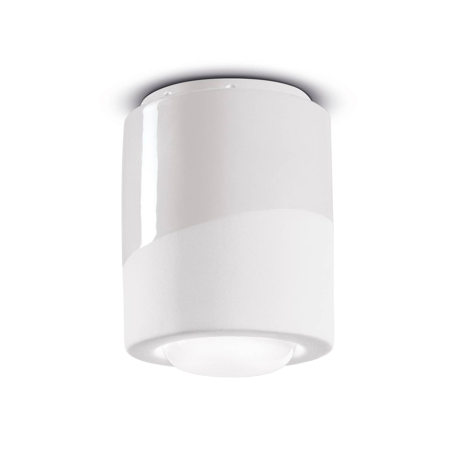 Loftslampe PI cylindrisk Ø 12,5 cm hvid