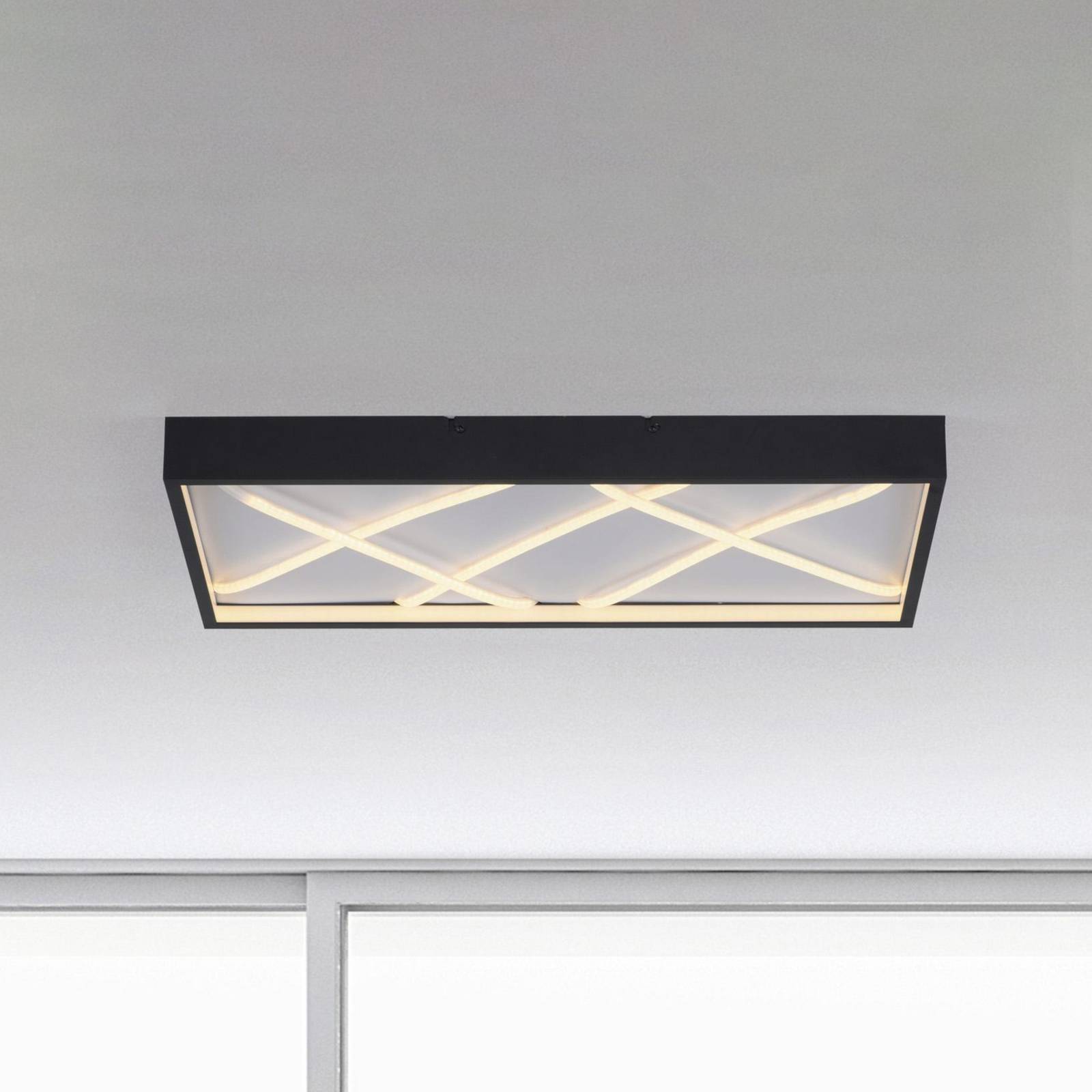 JUST LIGHT. lampa sufitowa LED Mikado, 60 x 30 cm, czarne