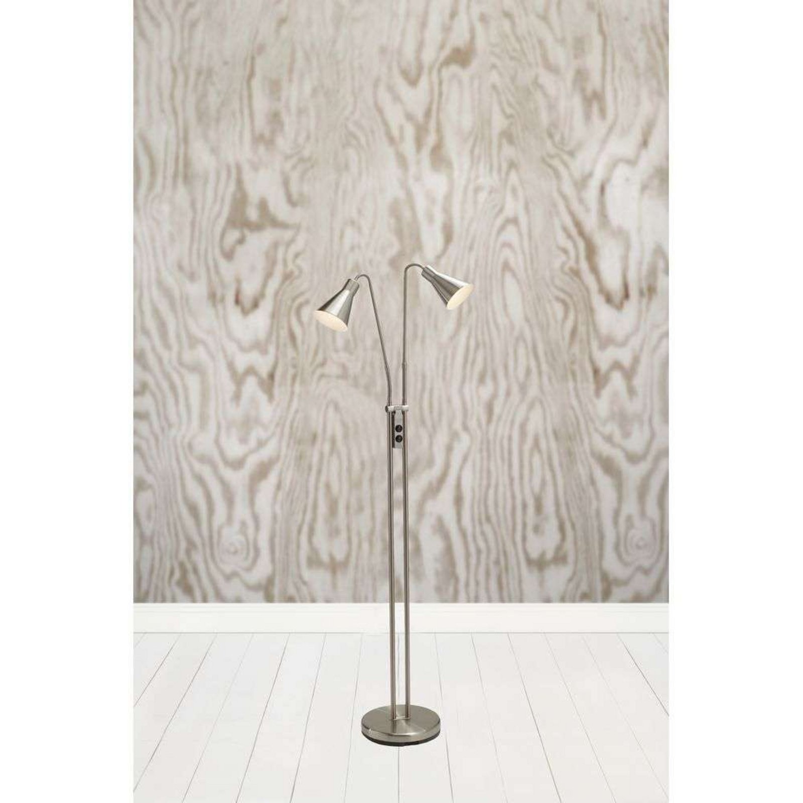 Odense 2 Floor Lamp Steel - Markslöjd