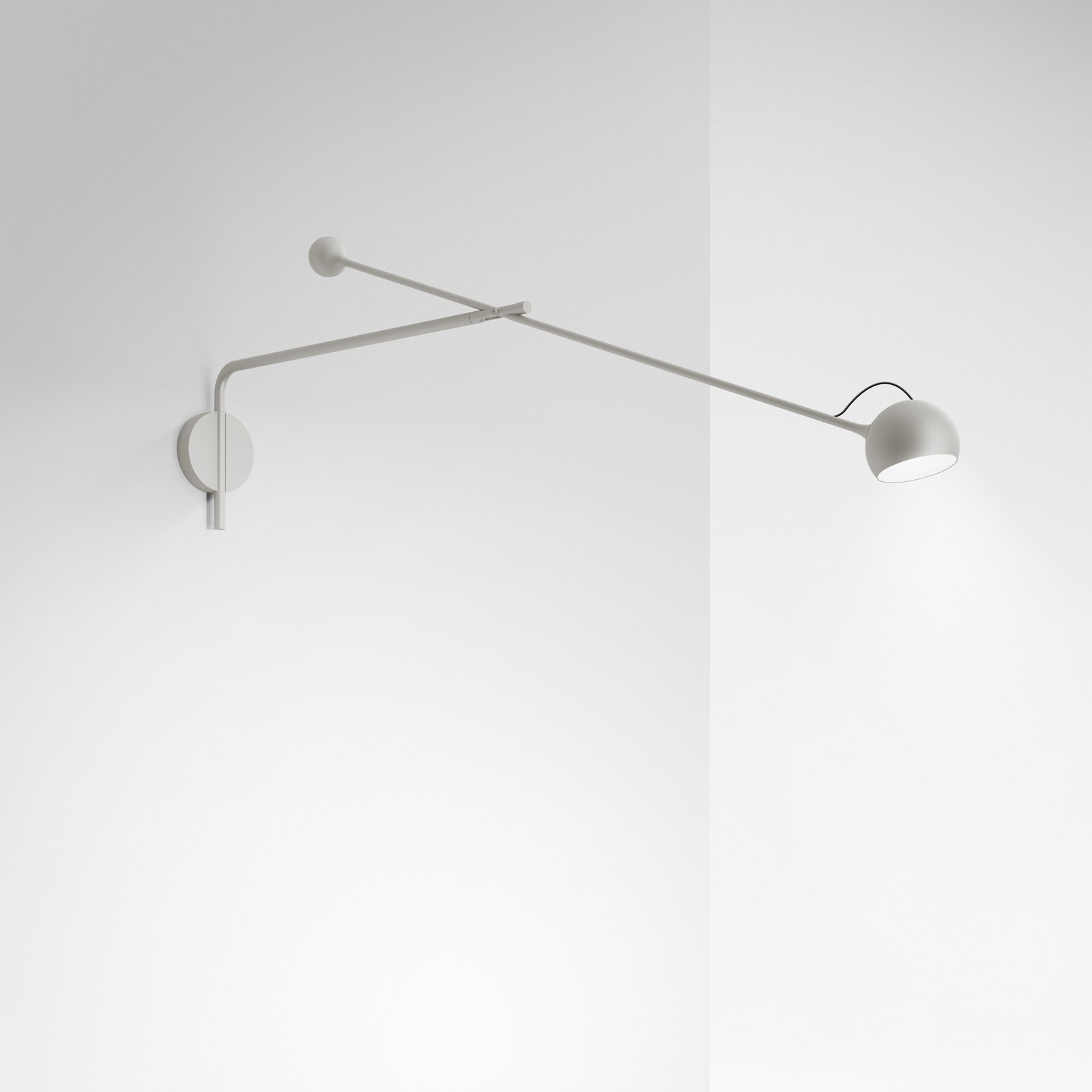 Artemide Ixa L LED zidna svjetiljka podesiva bijelo-siva